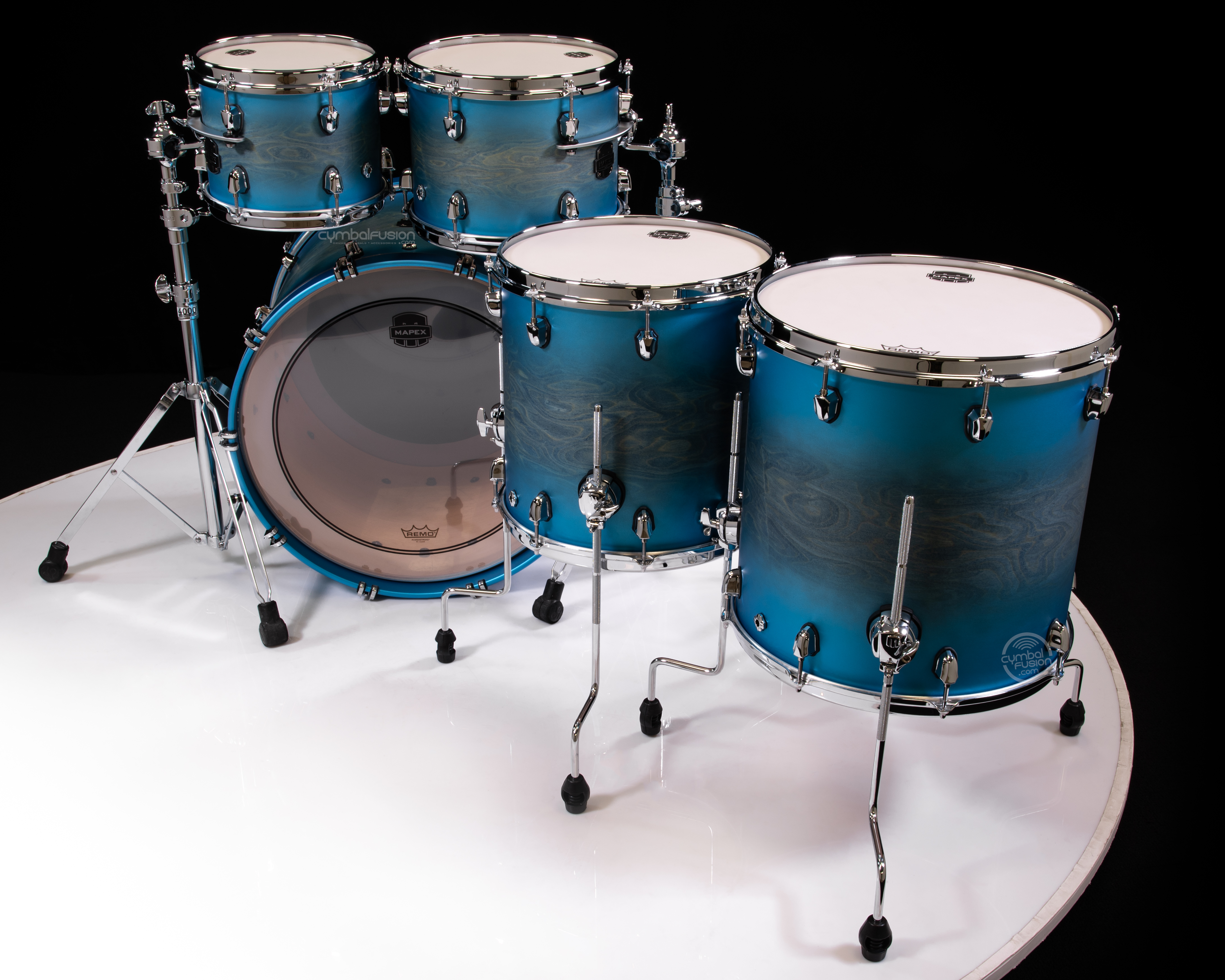 Saturn Evolution Maple/Walnut 5pc Workhorse Kit - Exotic Azure Burst