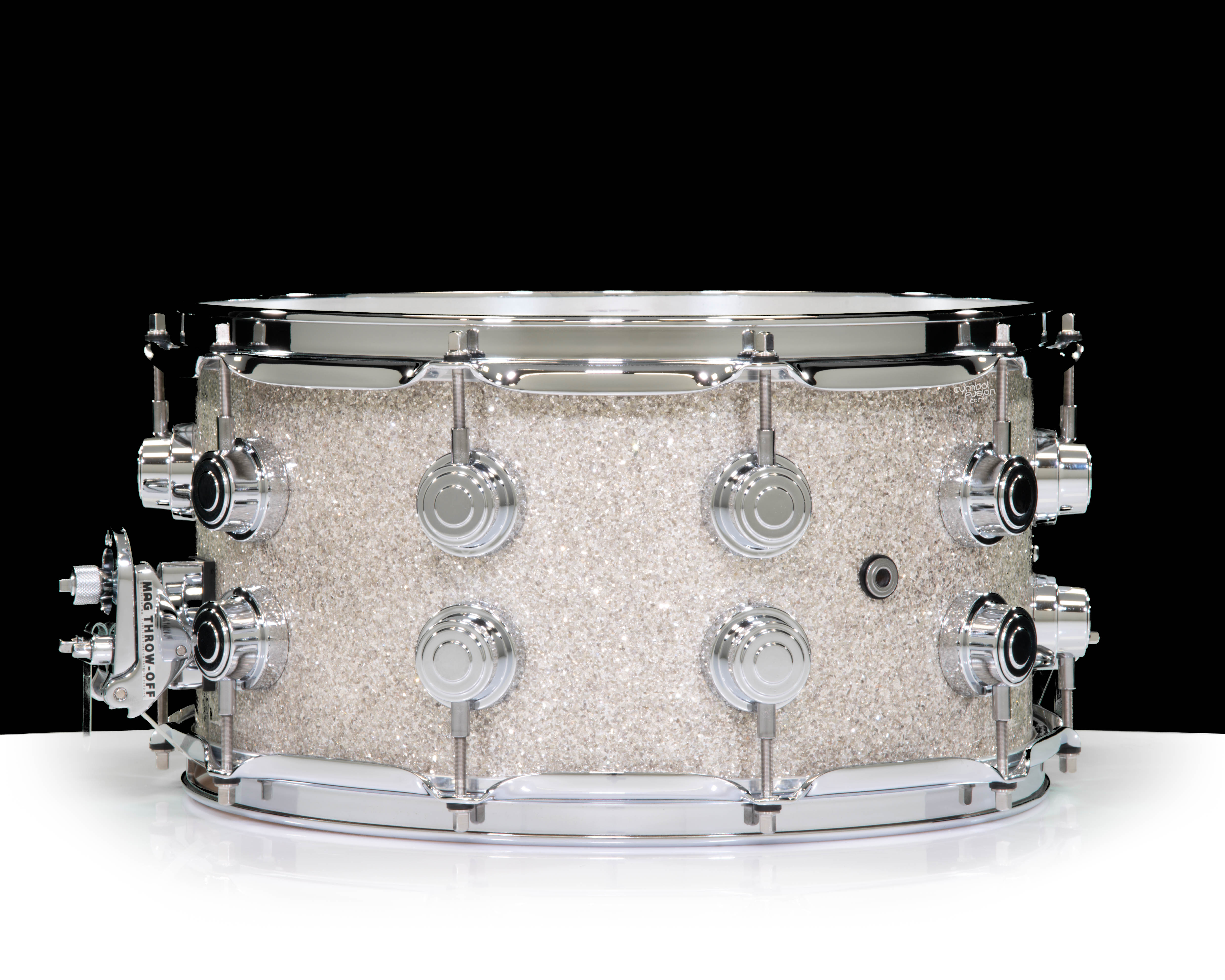 DW Collector's Series 7x14 VLT Snare Broken Glass Double Row Lugs DW Collector's Series 7x14 VLT Snare Broken Glass Double Row Lugs