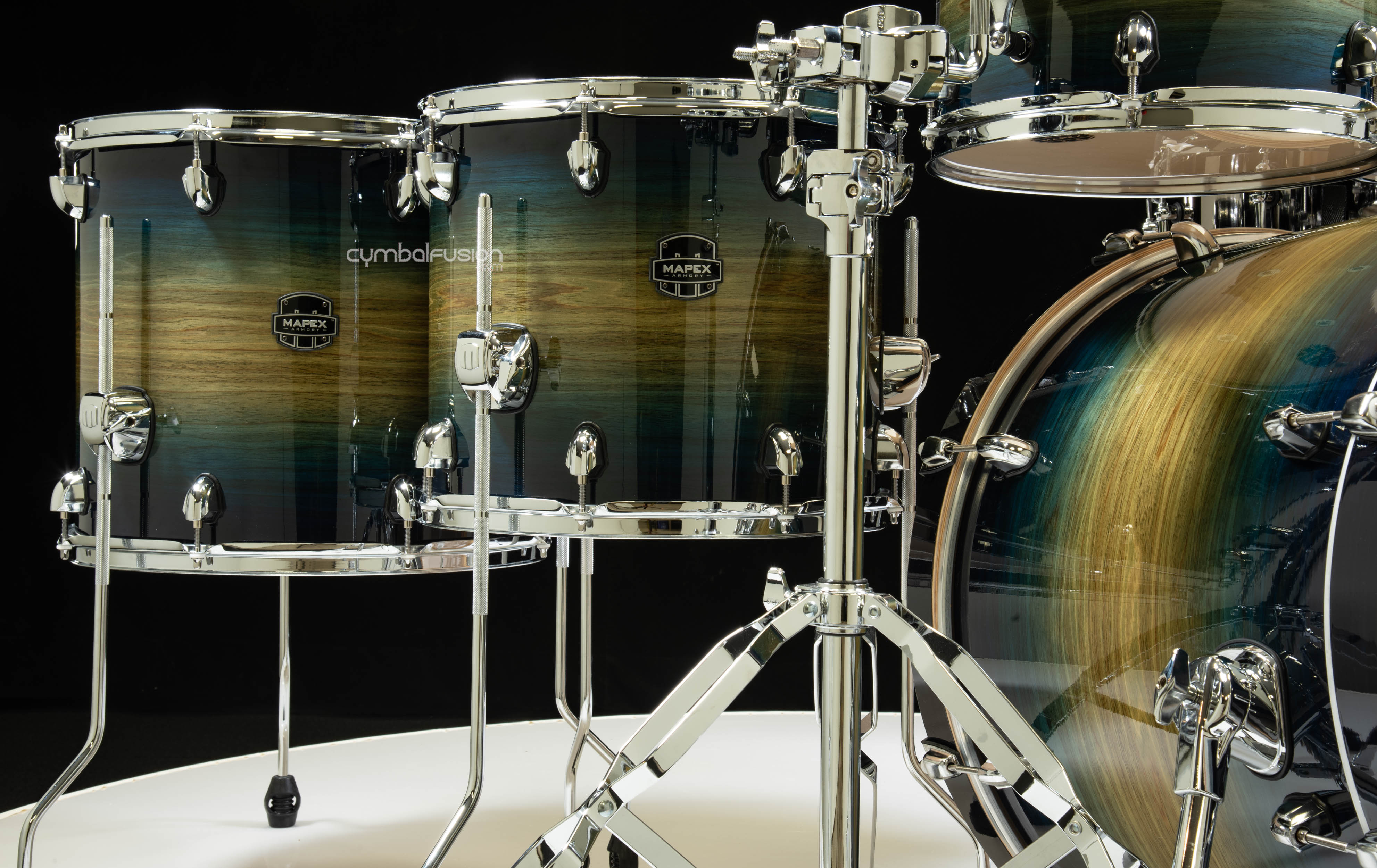 Mapex Armory 6pc Studioease Fast Toms Shell Pack - Rainforest Burst