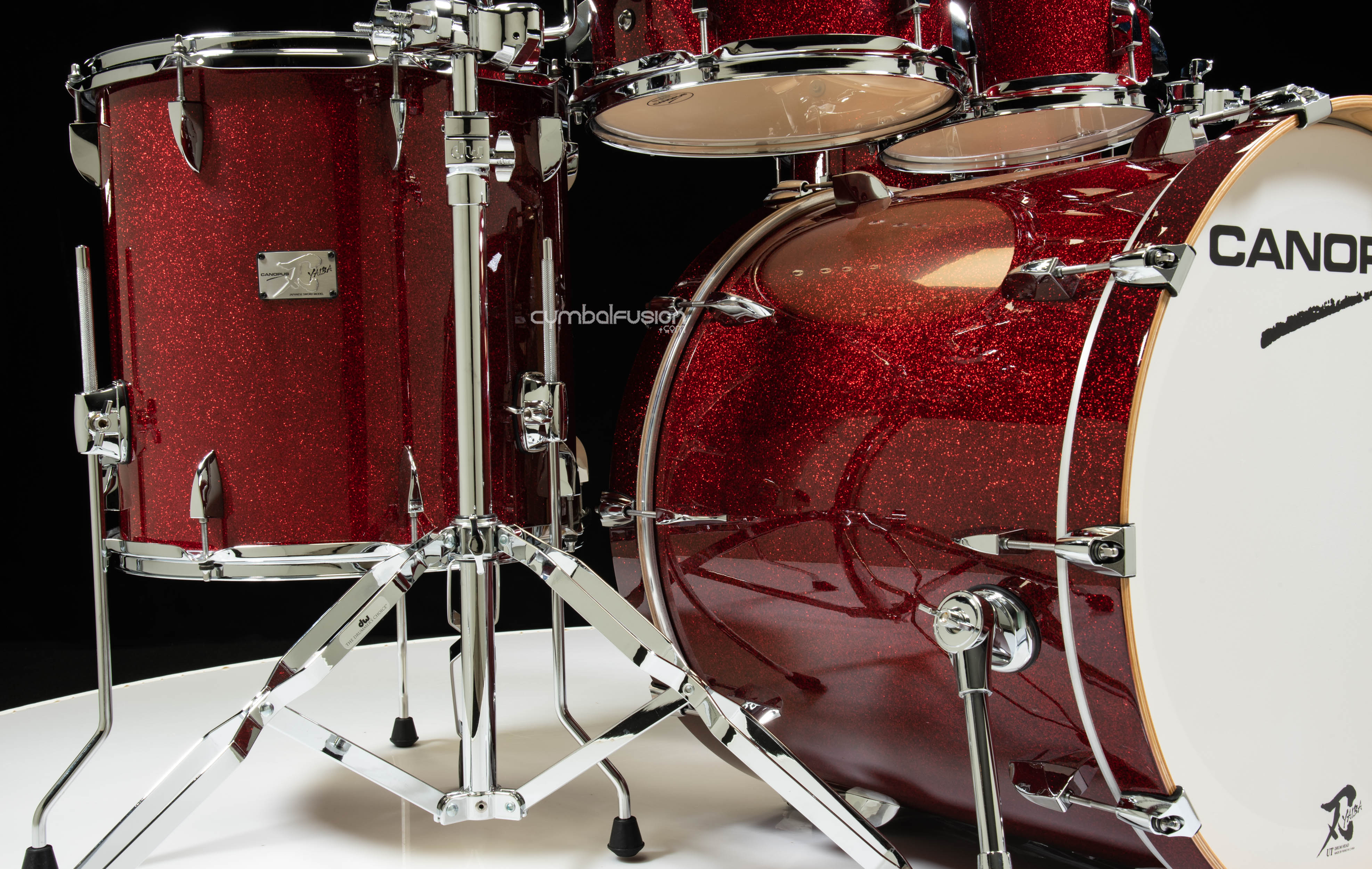 Canopus Yaiba II Birch 5pc Groove Kit - Dark Red Sparkle