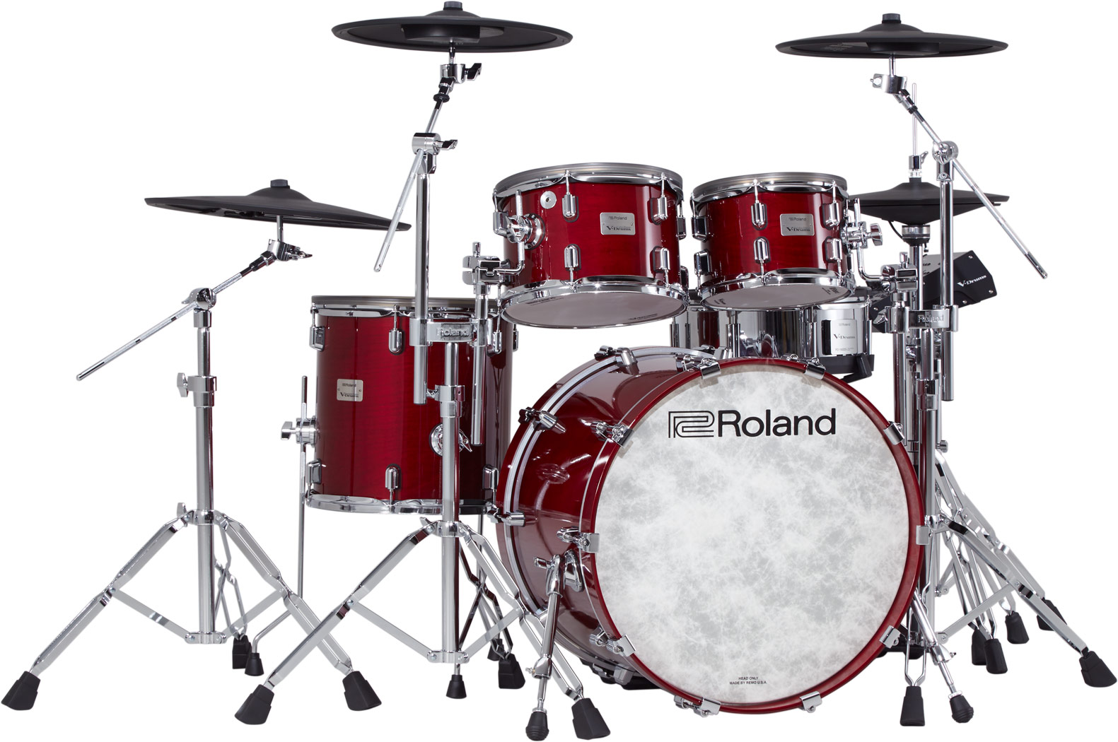 Roland V-Drums Acoustic Design 706 Drum Kit - Gloss Cherry