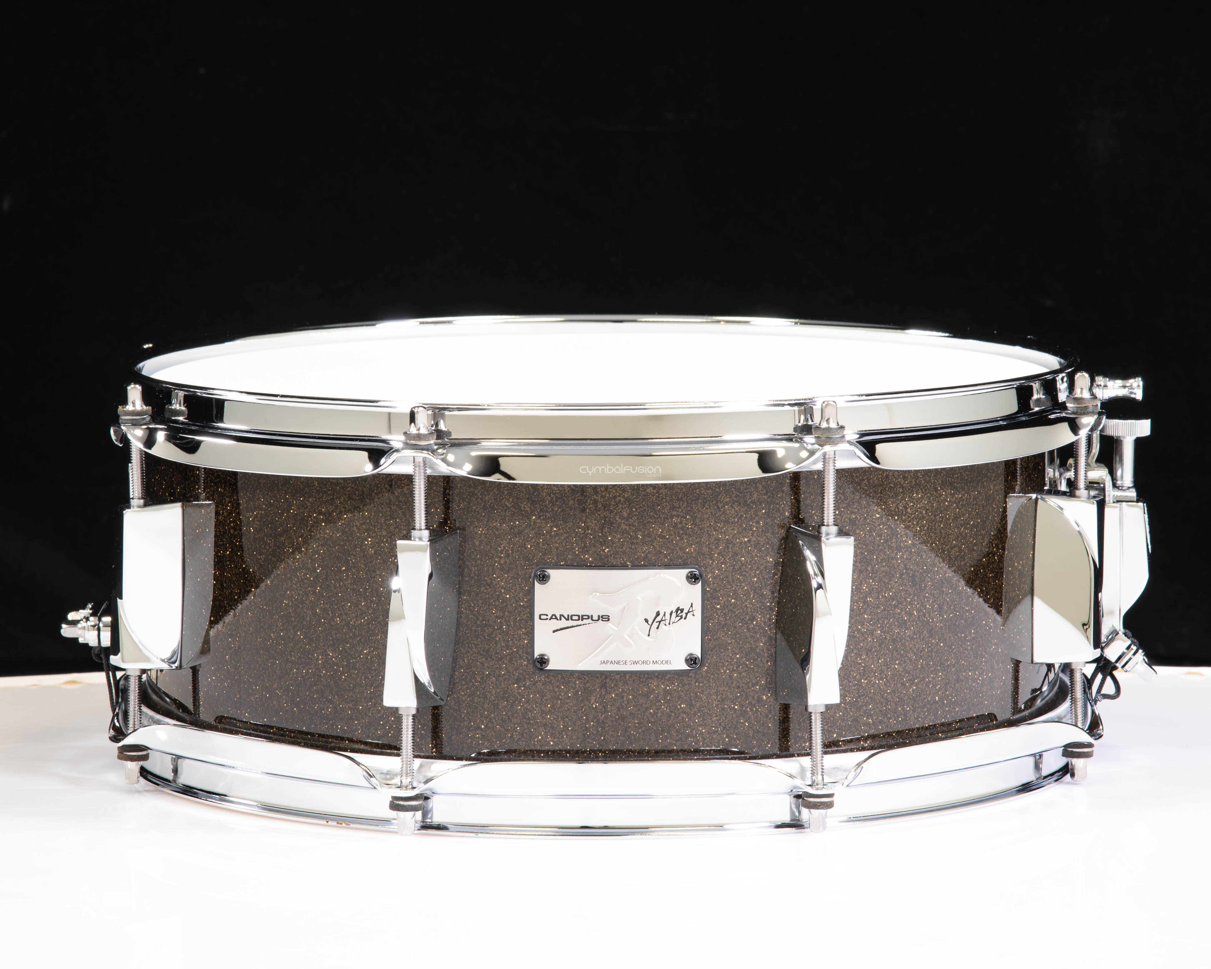 Canopus 5.5x14 Yaiba Birch Snare - Ice Black Sparkle Lacquer