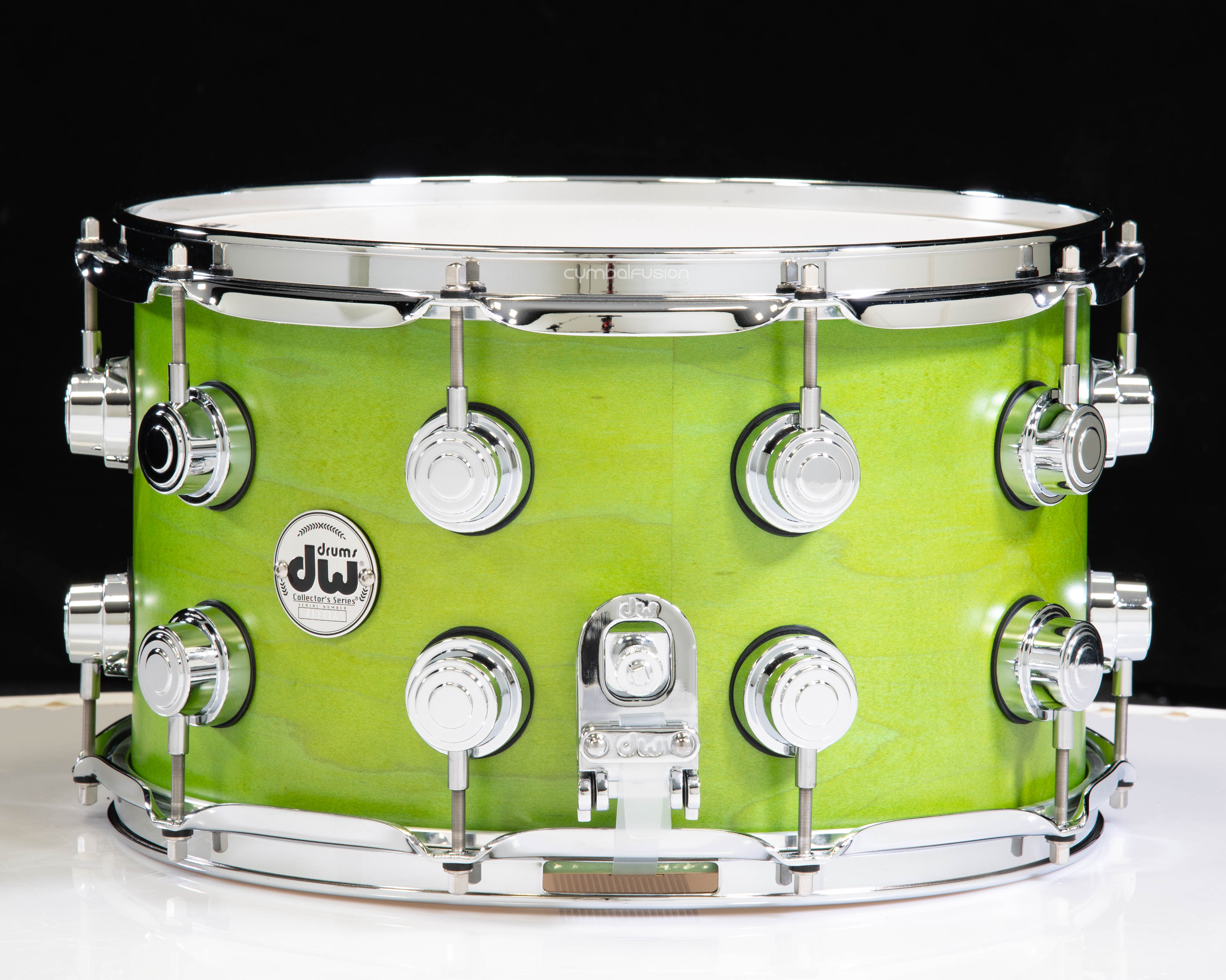 DW Collector's 8x14 Pure Maple Snare Drum - Lime Satin Oil