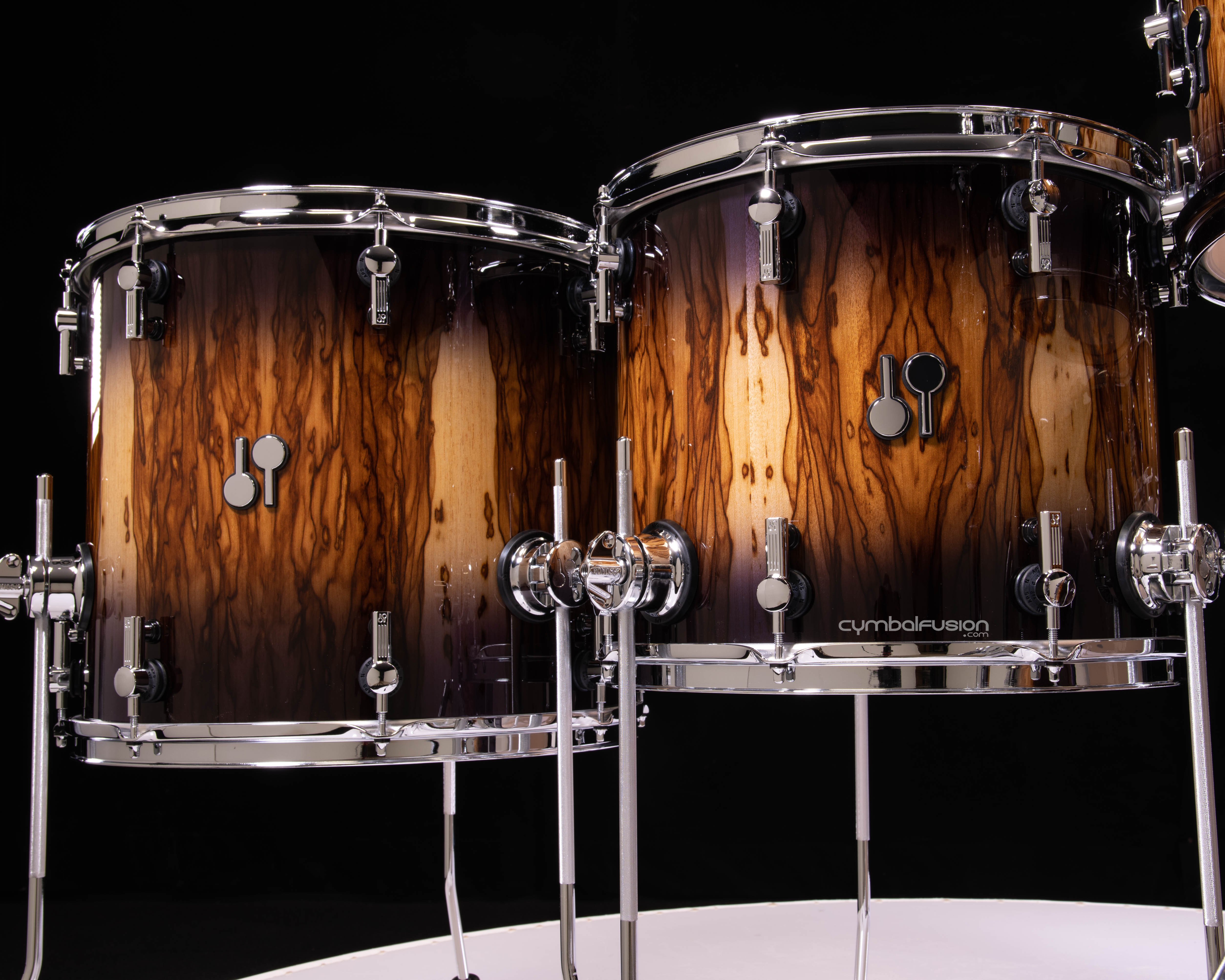 Sonor SQ2 6pc Violet Burst kits over African Marble - Maple