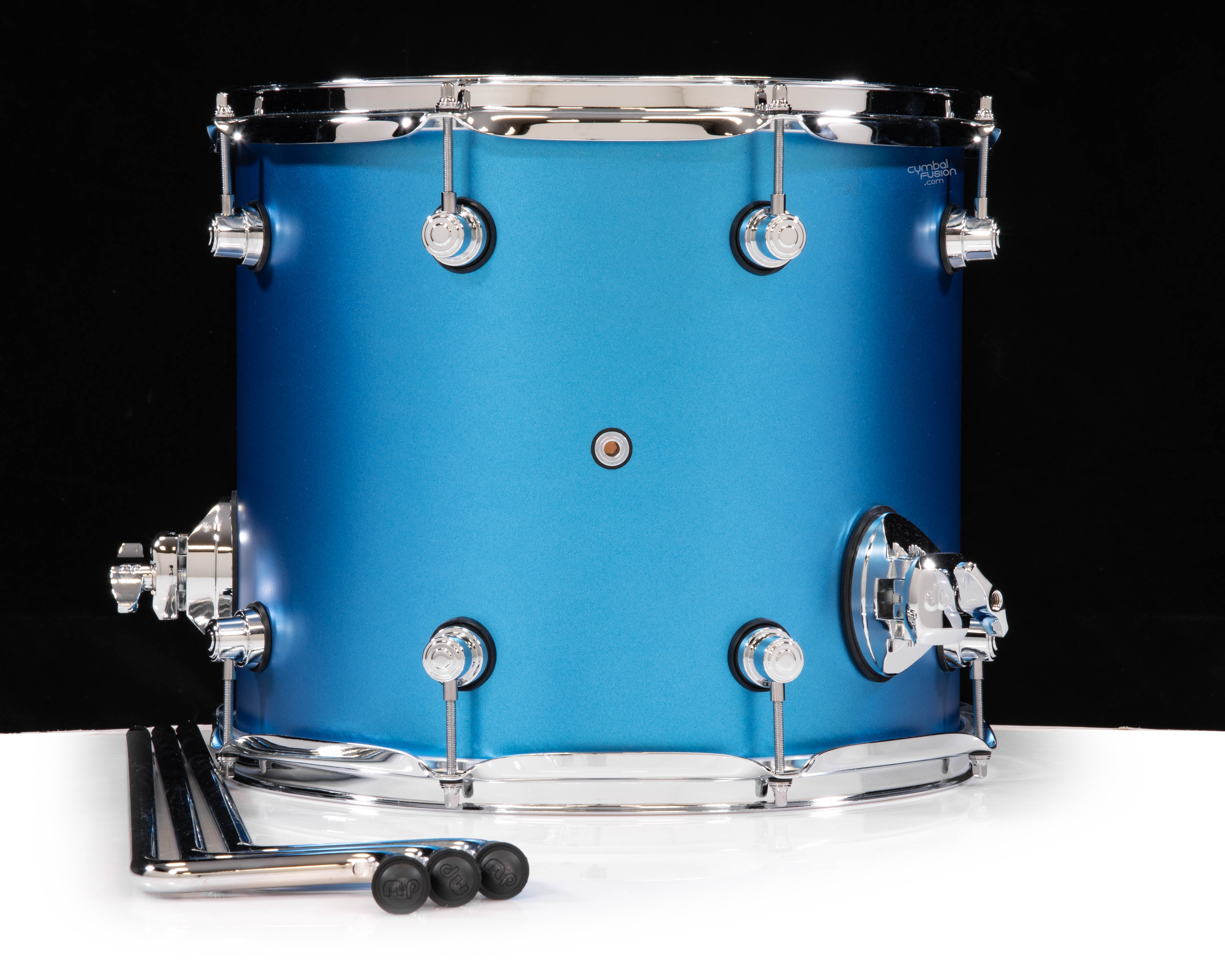 DOWLUCK SONATAワームカラー DW Design Series 12x14 Floor Tom - Aqua Metallic - CymbalFusion.com