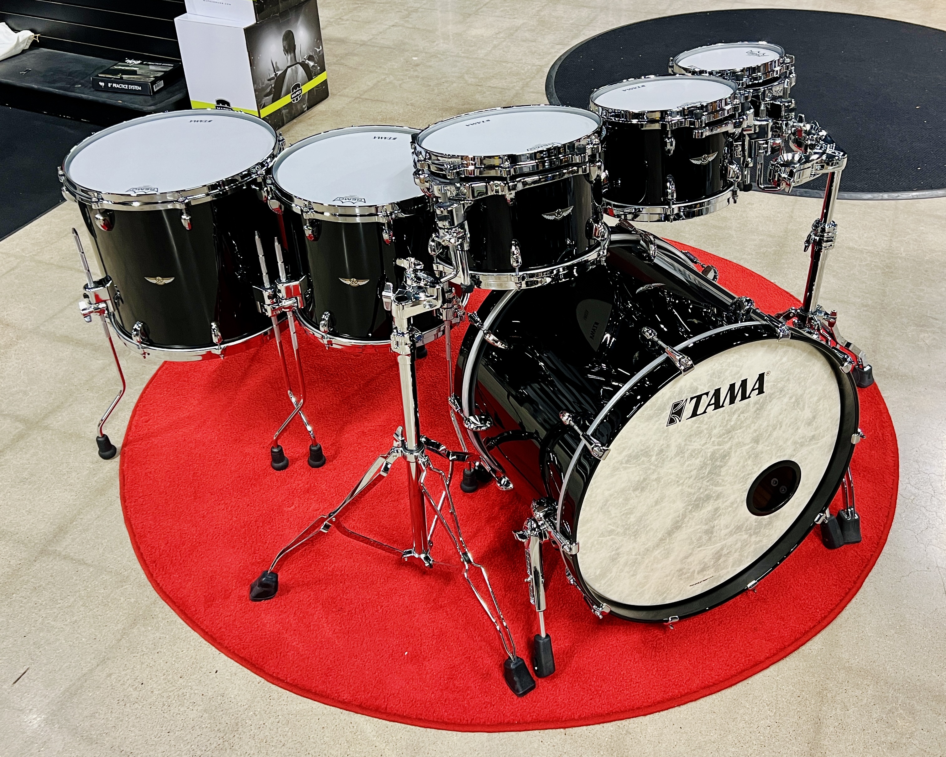 Tama Star Walnut 6pc Piano Black Shell Pack