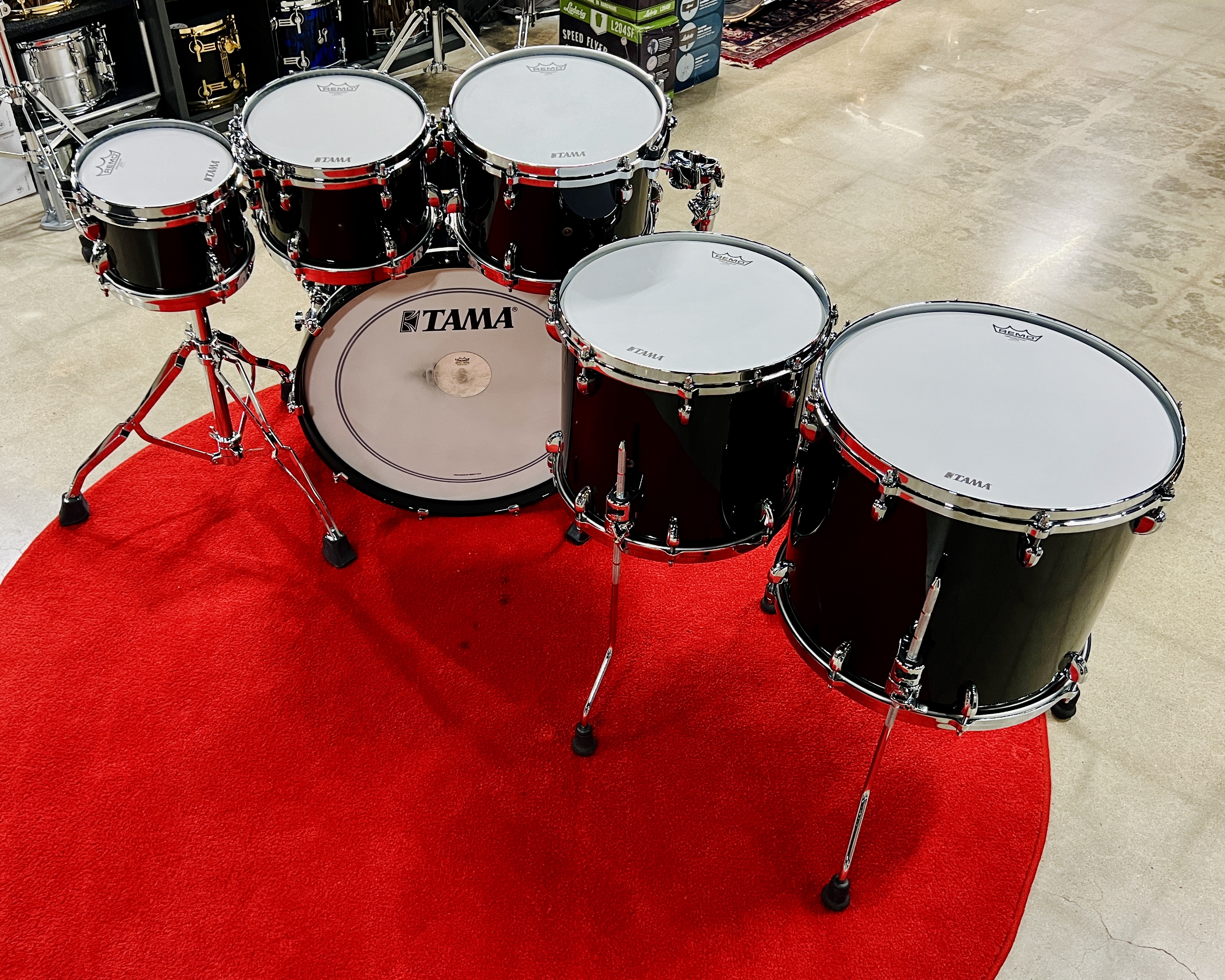 Tama Star Walnut 6pc Piano Black Shell Pack