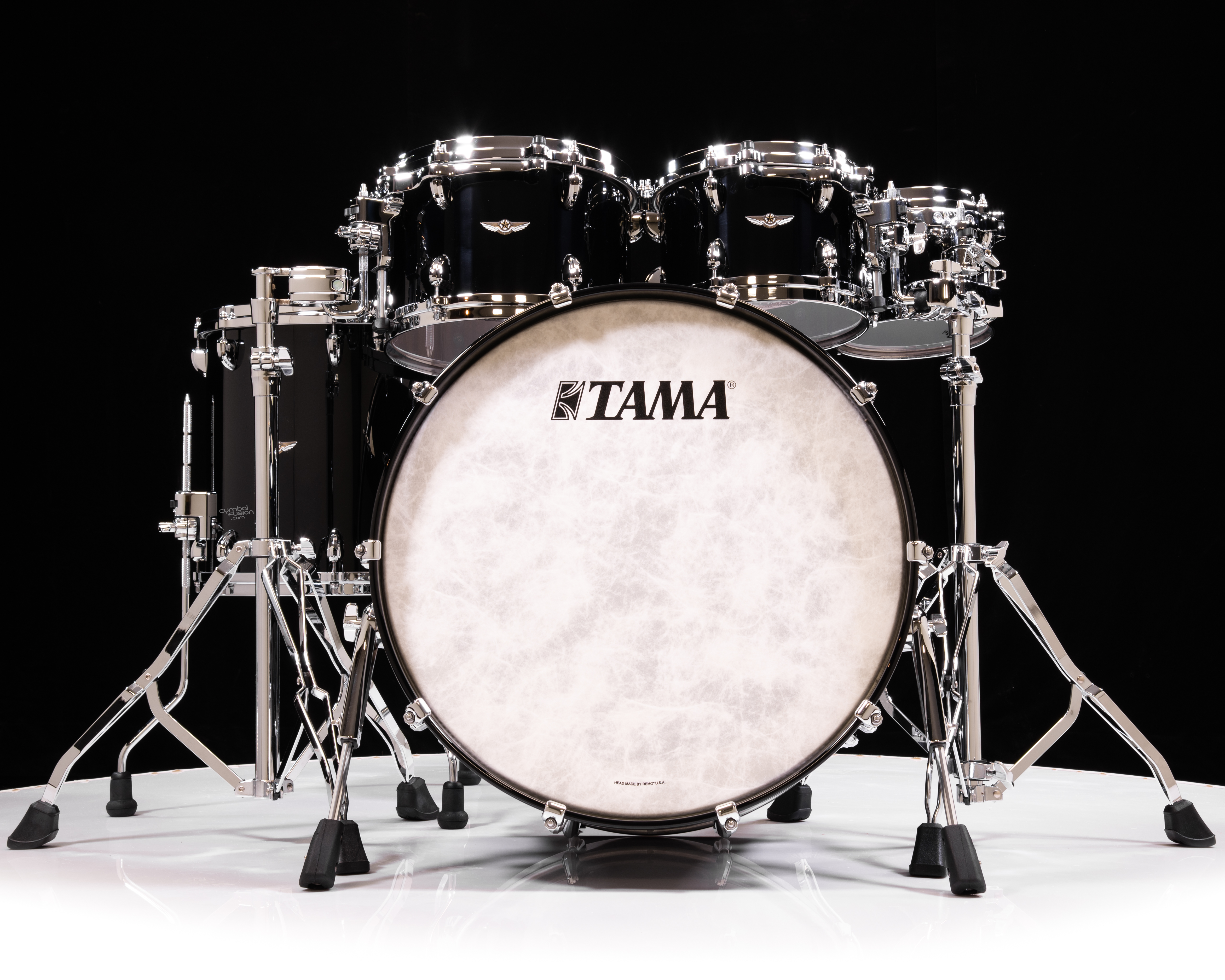 Tama Tama Star Walnut 5pc Piano Black Shell Pack 8/10/12/16/22