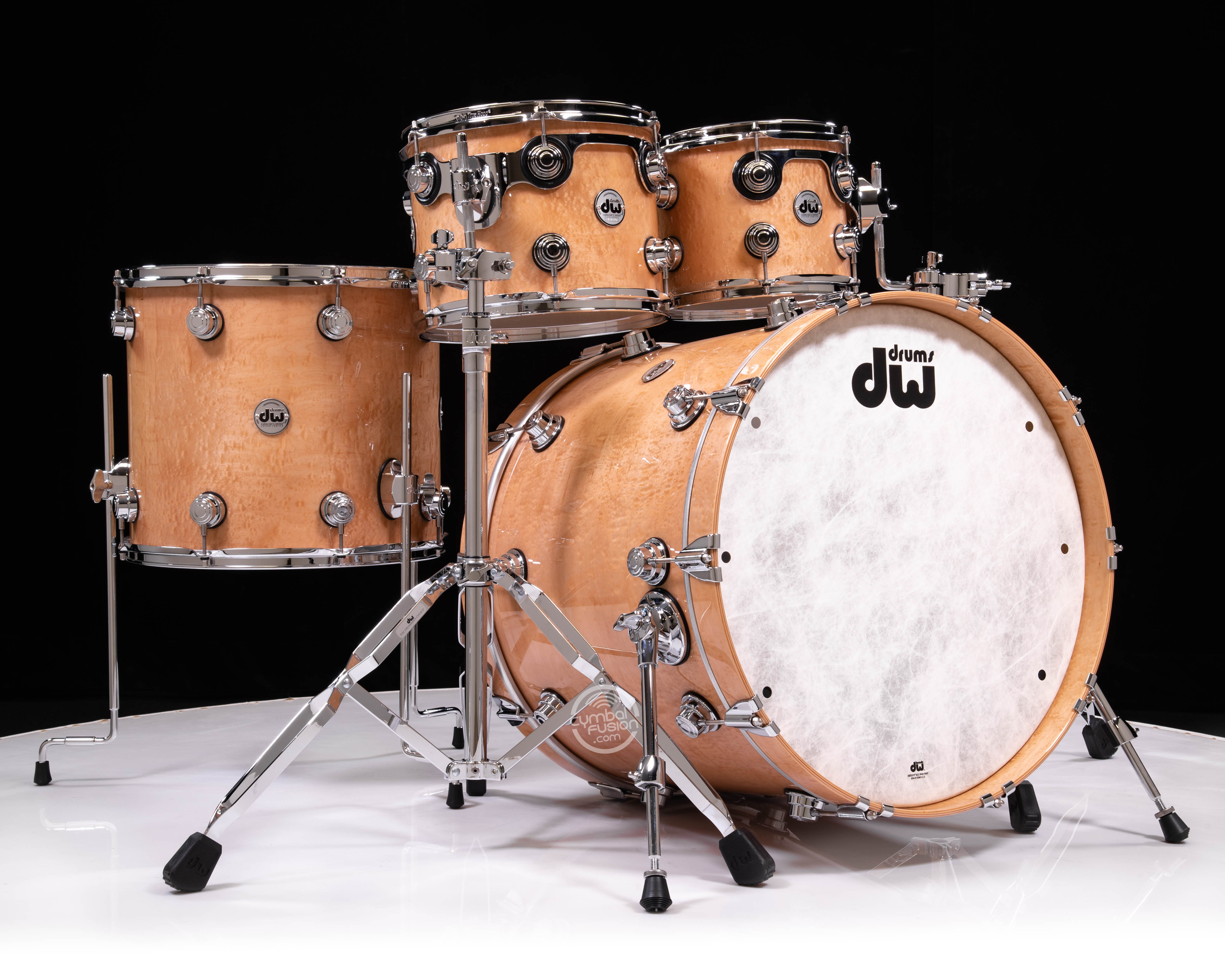 DW Collector's 4pc SSC Maple Kit - Exotic Curly Tear Drop Maple