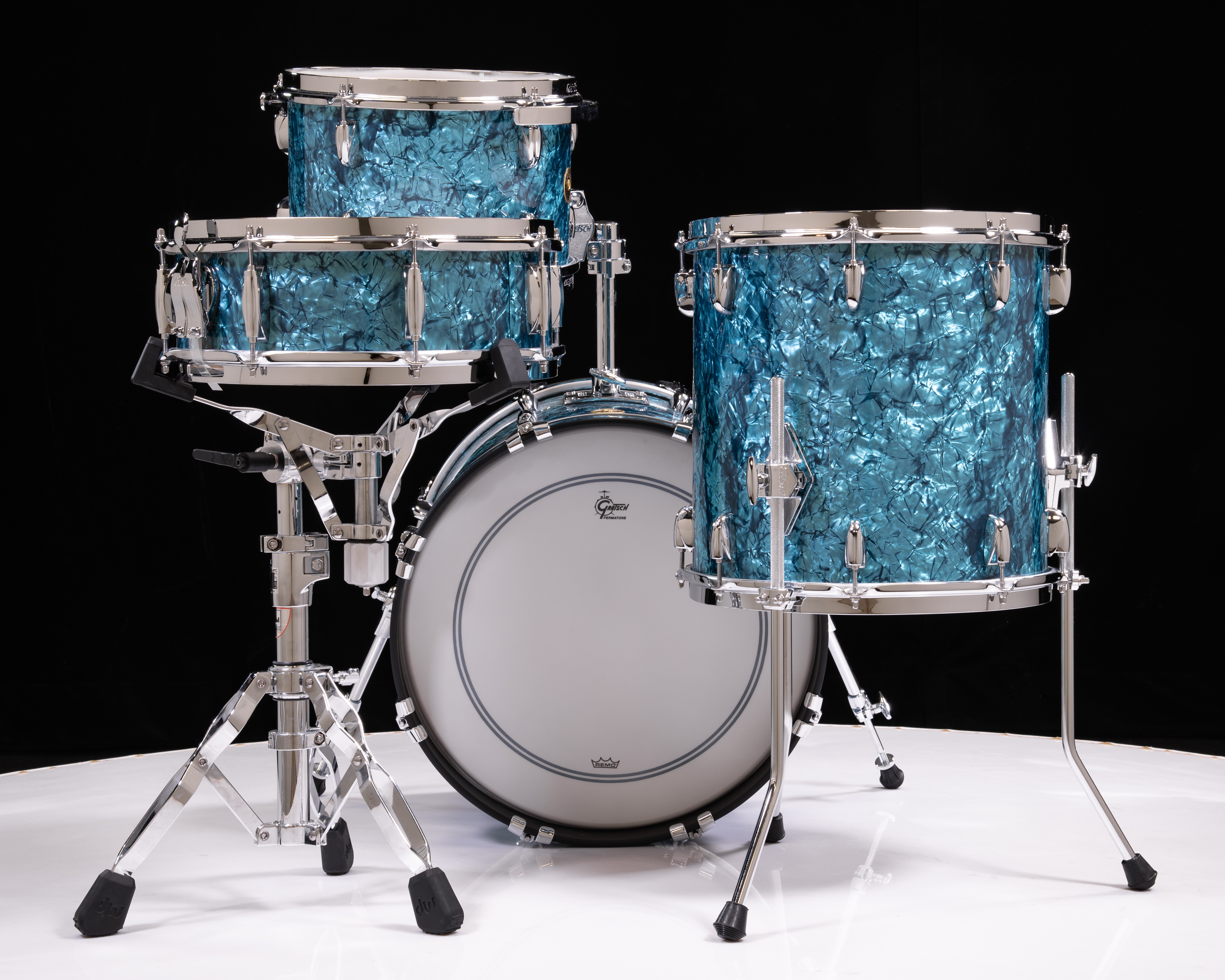 Gretsch Broadkaster 4pc Kit - Blue Pearl Nitron - 12/14/18