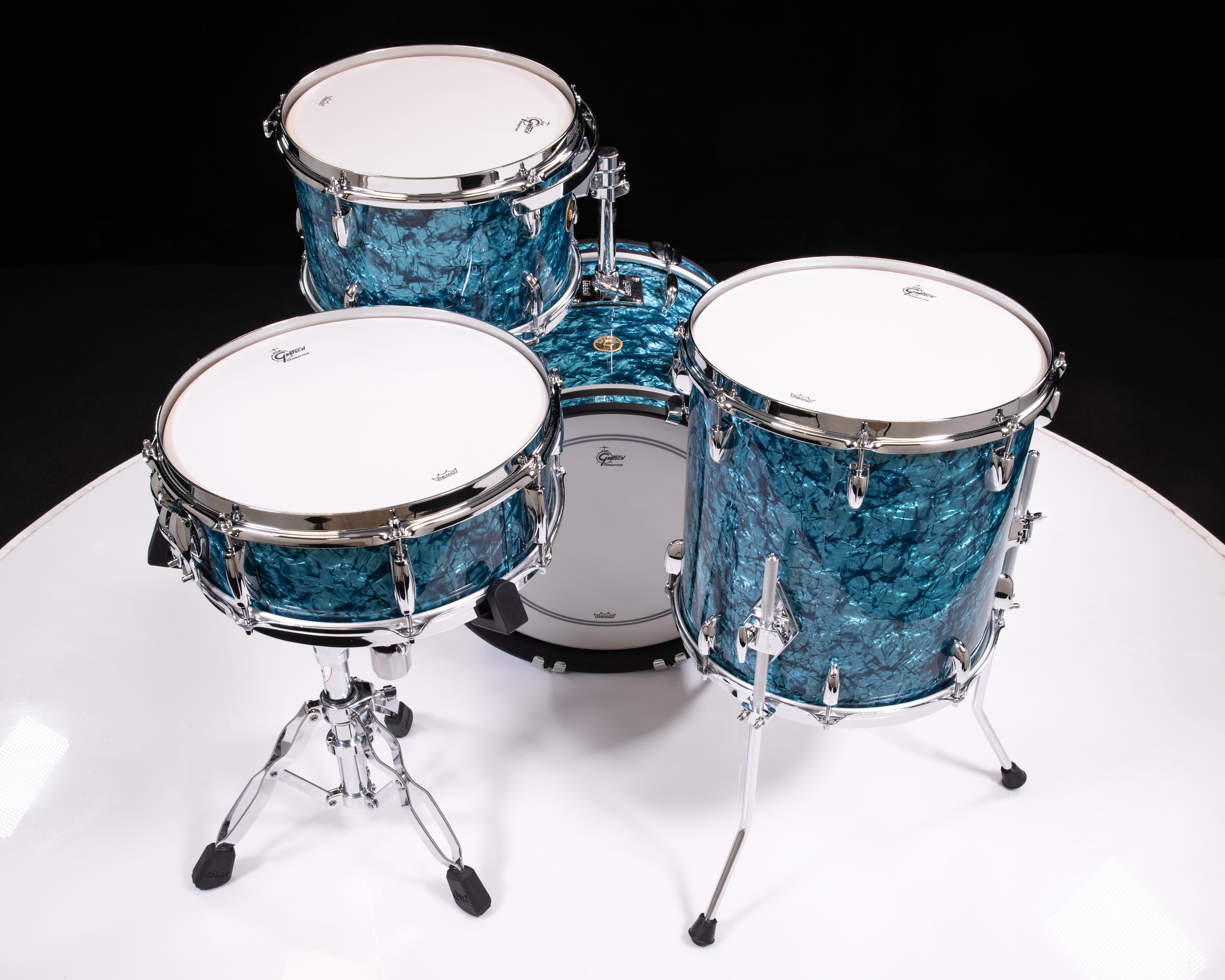 Gretsch Broadkaster 4pc Kit - Blue Pearl Nitron - 12/14/18