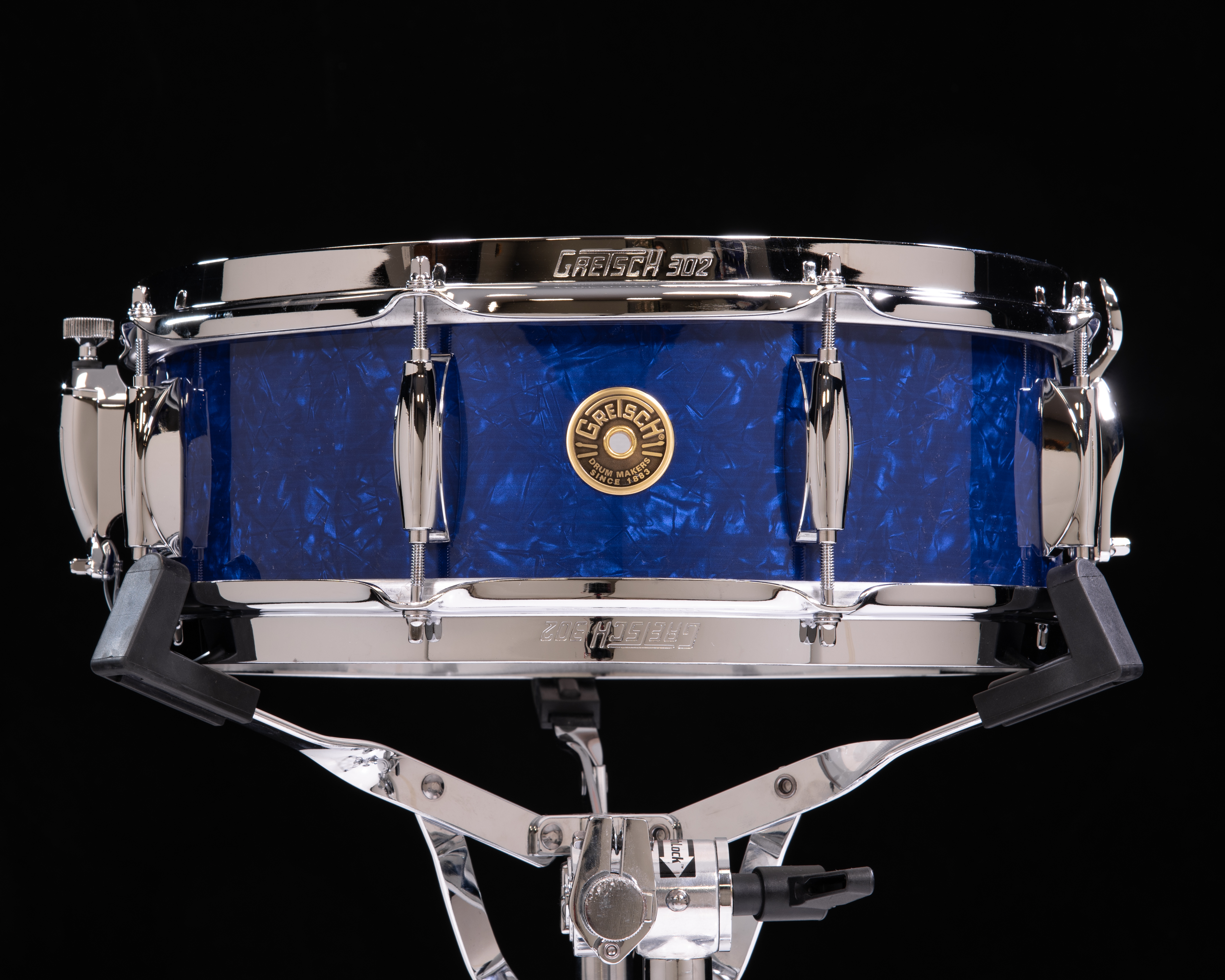 Gretsch Broadkaster 4pc Kit - Deep Blue Nitron w/matching inlay