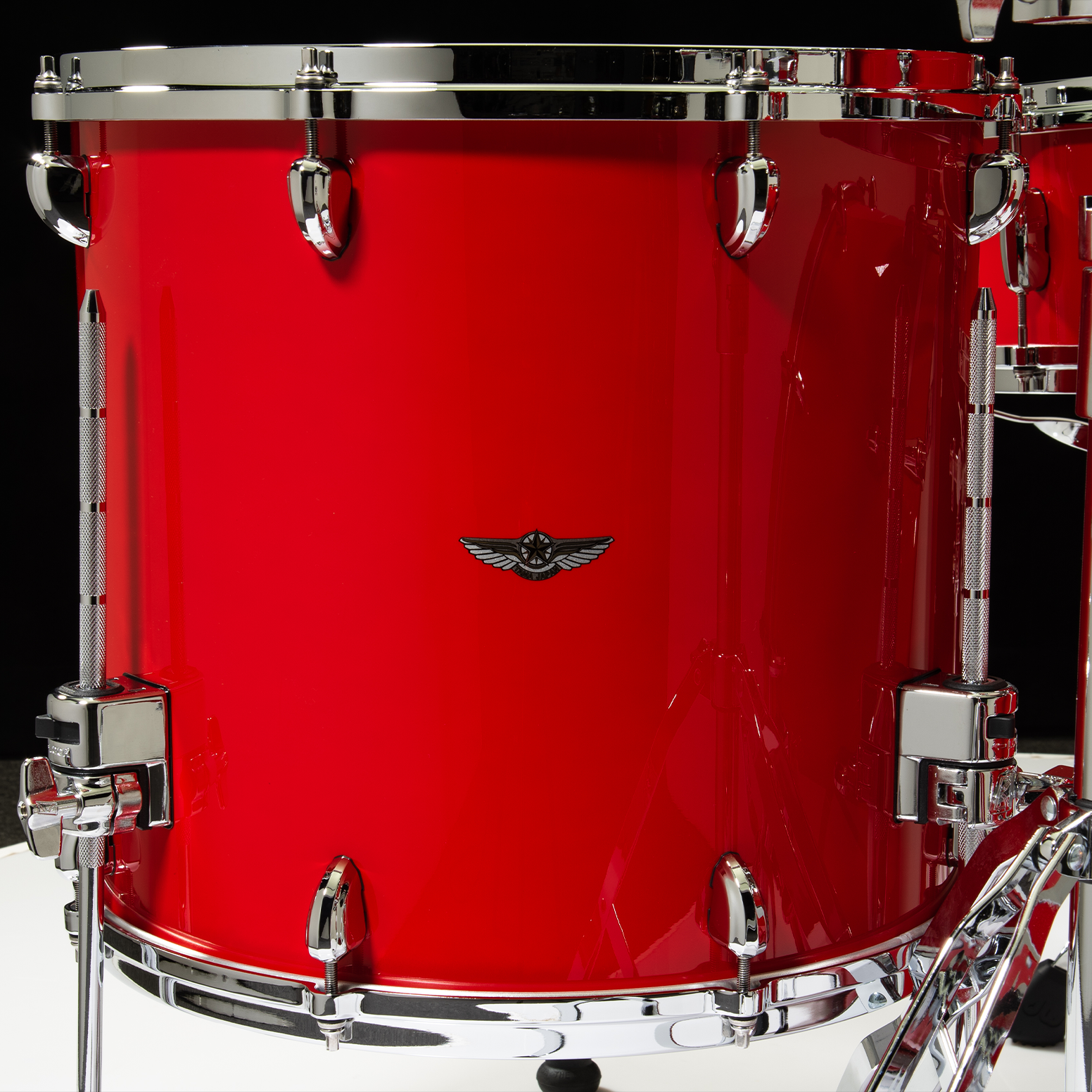 Tama Star Walnut 12x14 Floor Tom - Solid Candy Red
