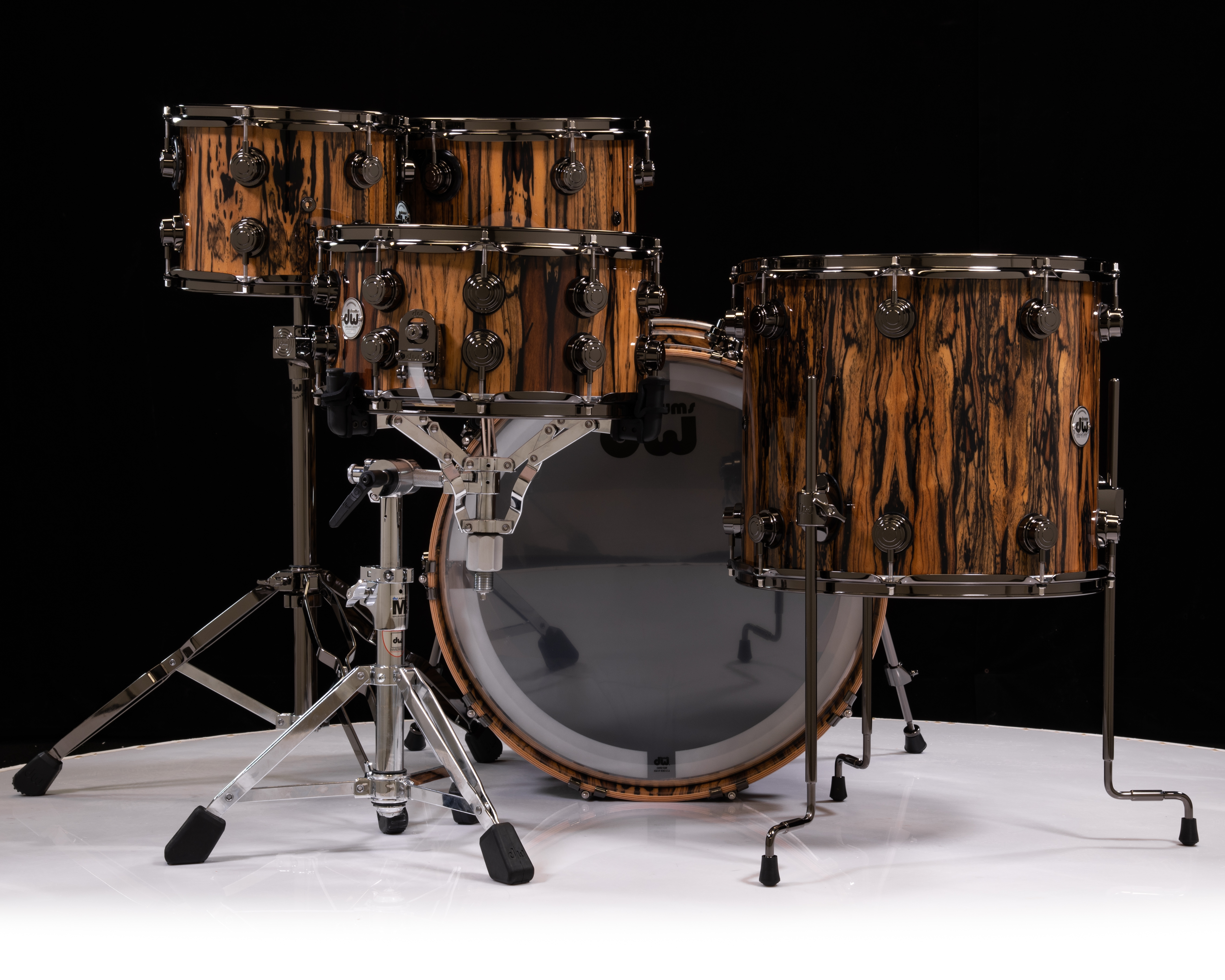 DW Collector's Exotic 5pc Exotic Royal Ebony w/ Black Nickel Hardware