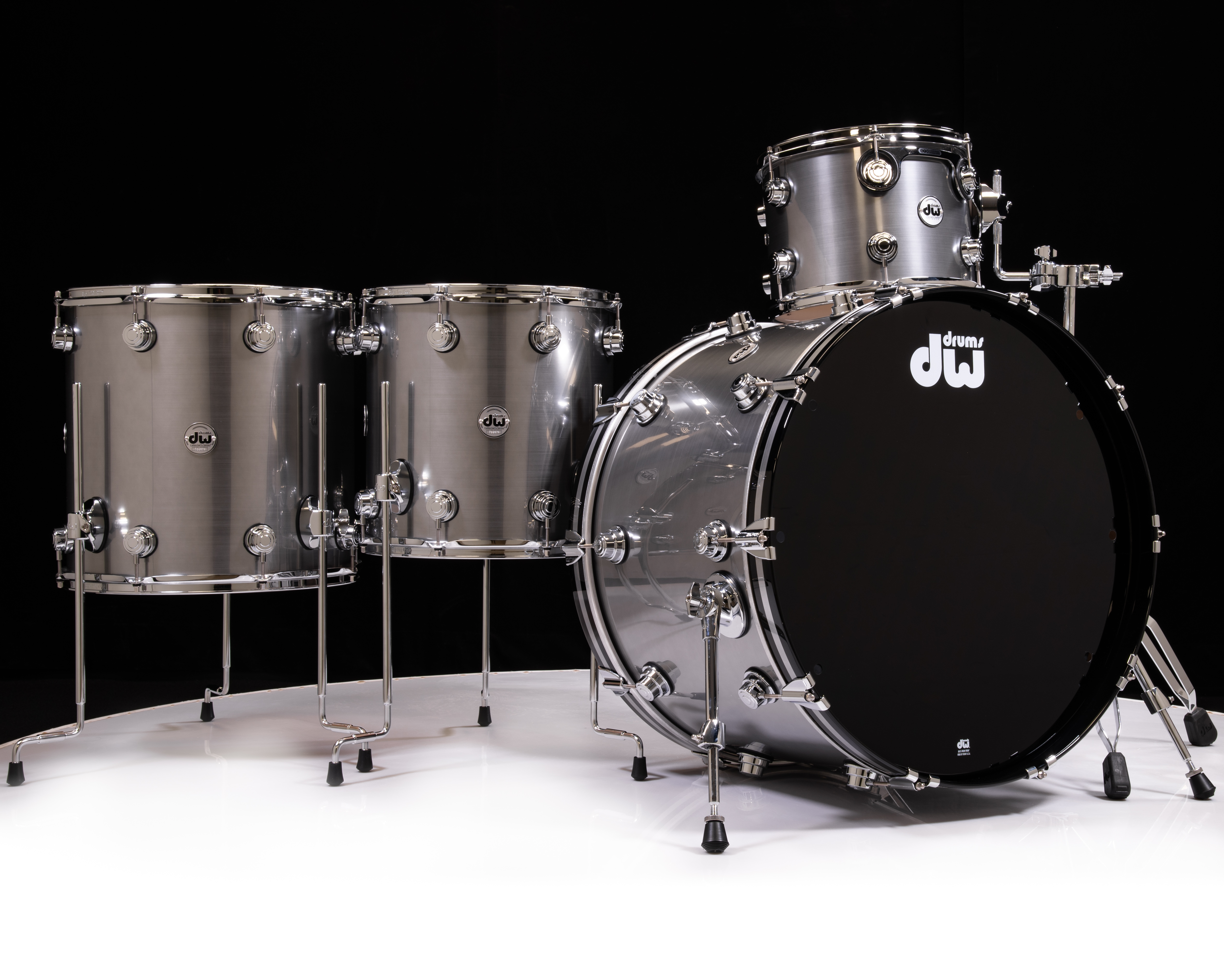 DW Collector's 4pc Maple SSC Kit - Stainless Steel Lacquer 12/14/16/24  (1267668)