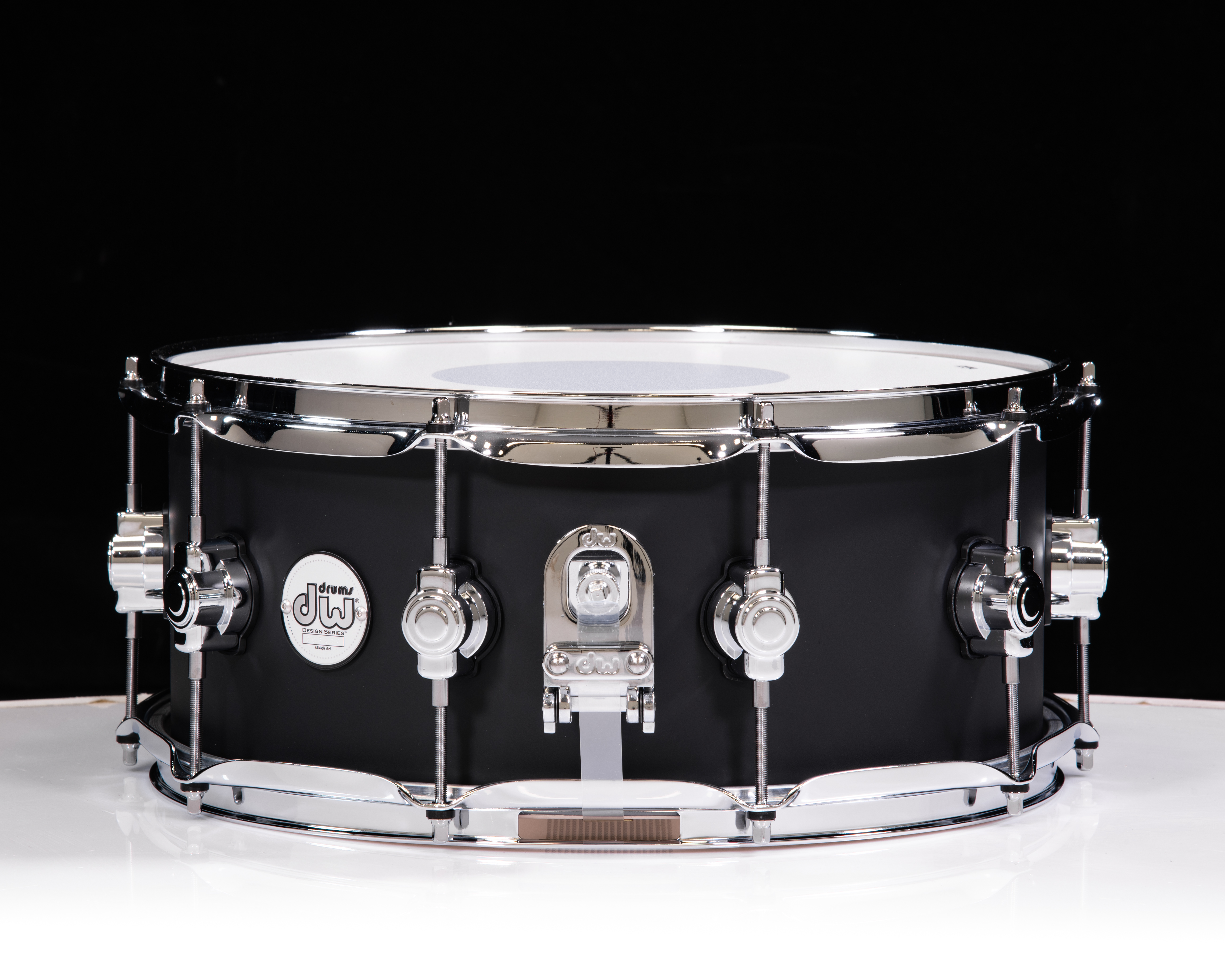 DW Design Series 6x14 Maple Snare Drum - Black Satin