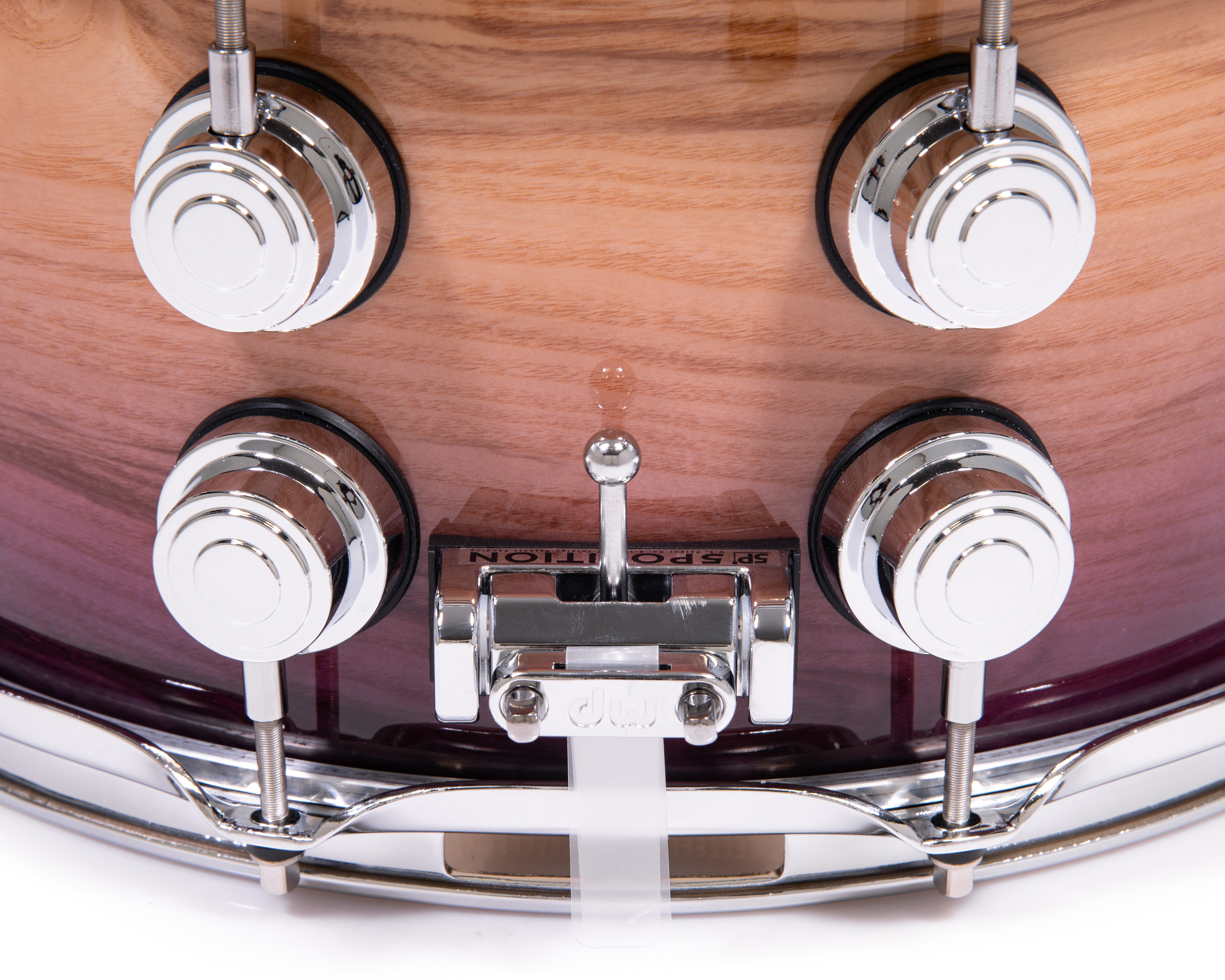 DW Collector's Series 7x14 Snare Drum Purple Fade Olive Ash Burl
