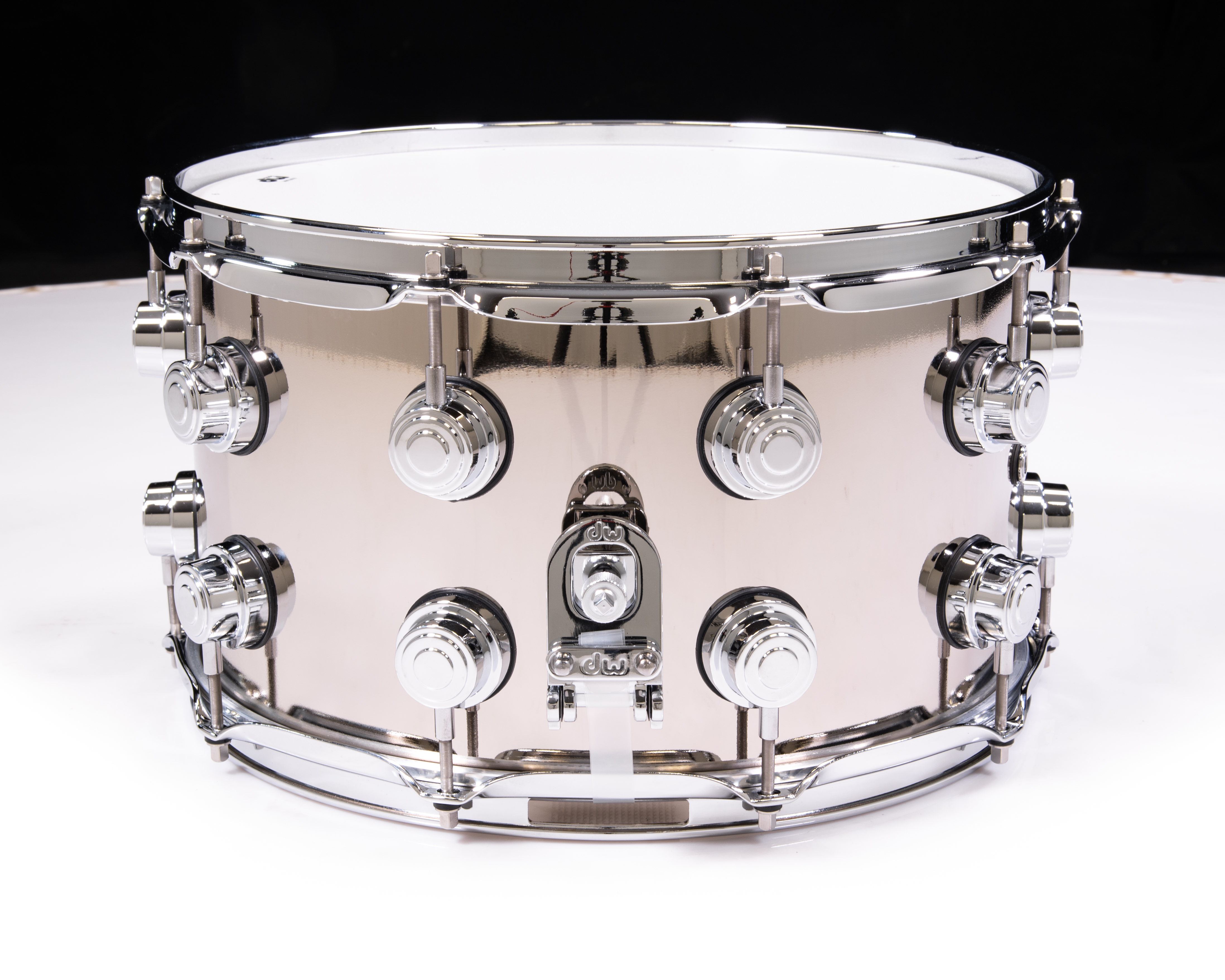 DW Collector's Nickel Over Brass 8x14 Snare - Chrome Hardware
