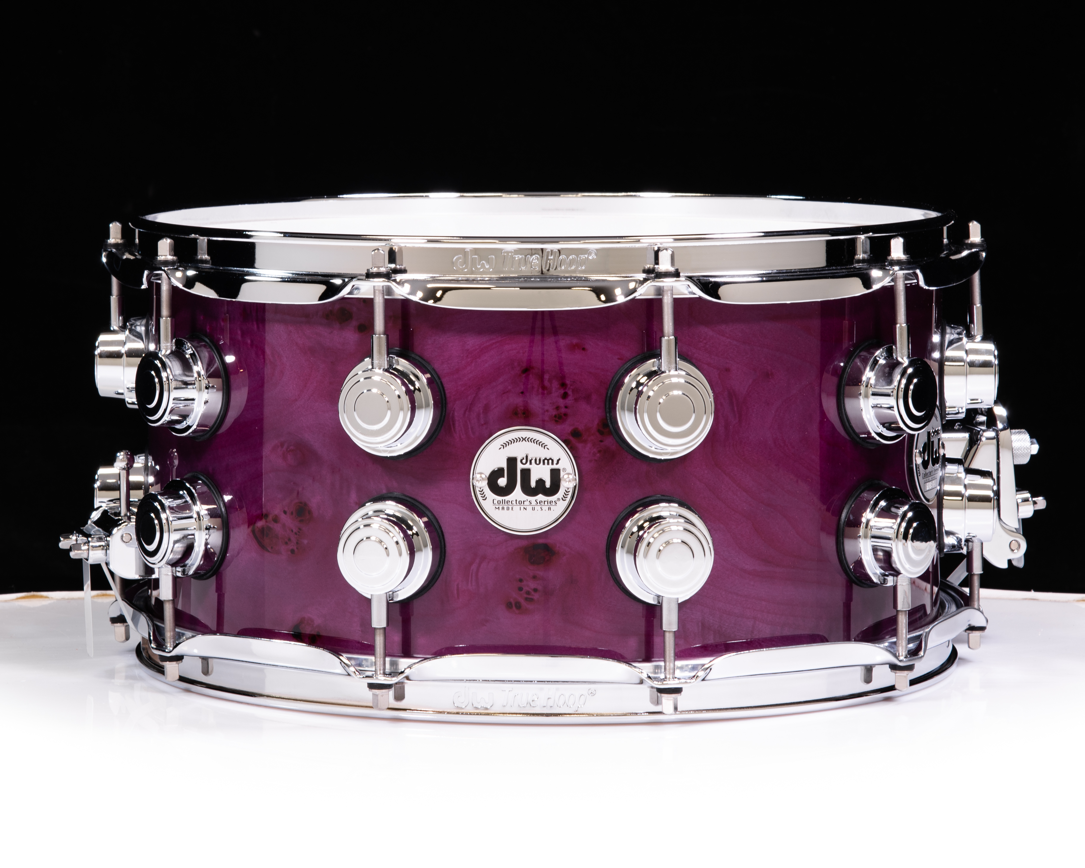 DW Collector's 7x14 Maple Snare - Transparent Lavender over Mapa