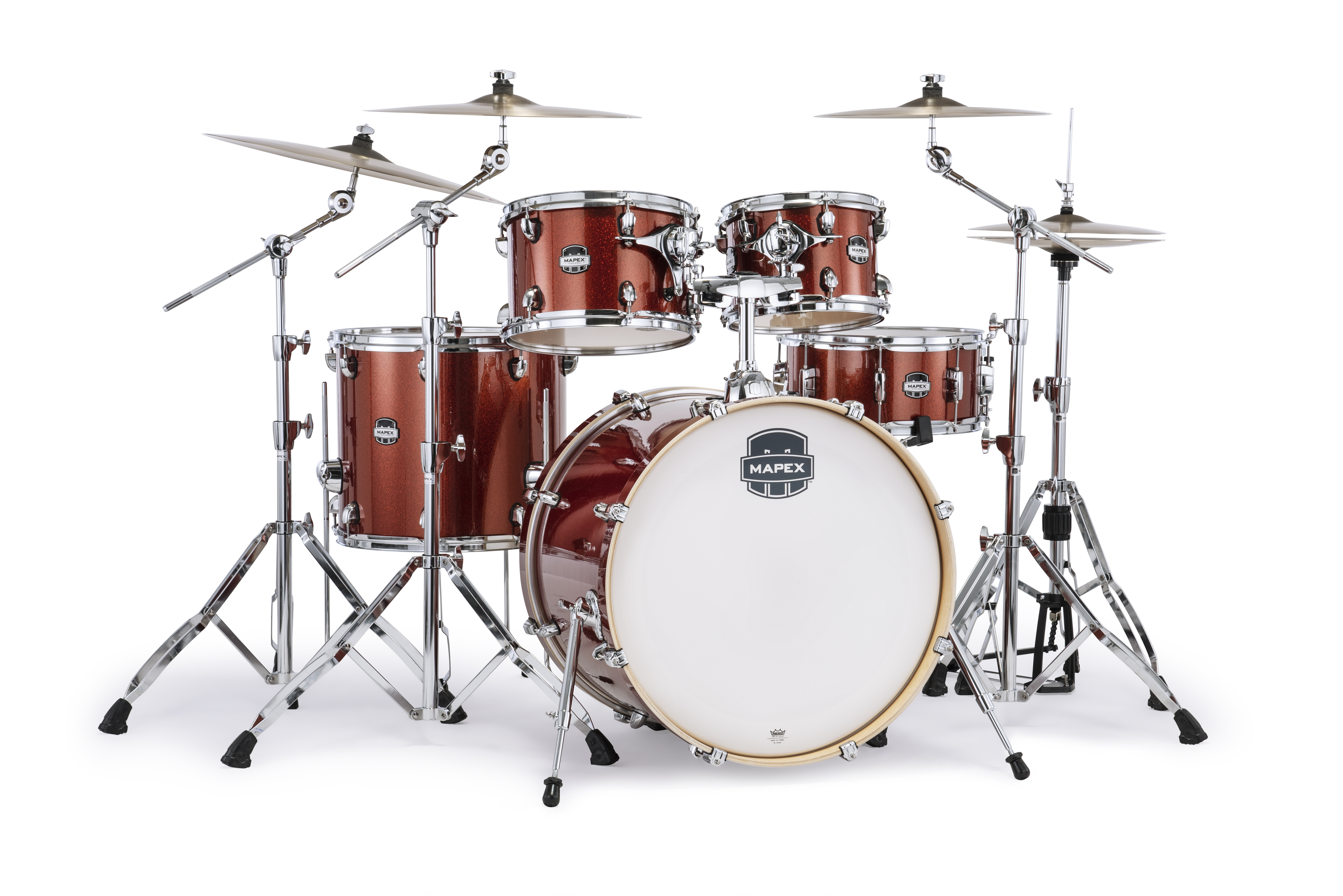 Mapex Mars Birch 5pc Rock Shell Pack - Blood Orange Sparkle