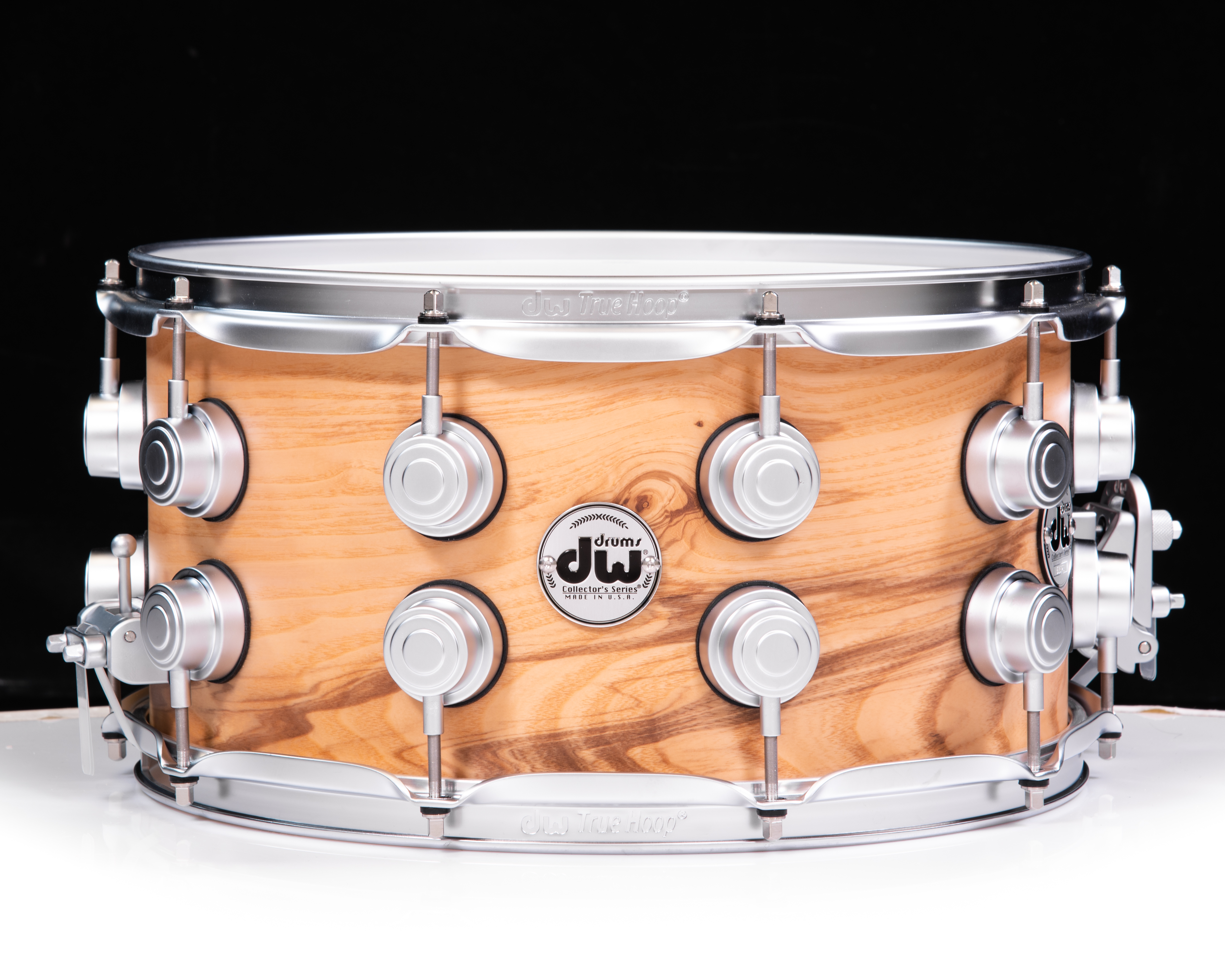 DW Collector's SSC Maple 7x14 Snare - Hard Satin over Olive Ash Burl