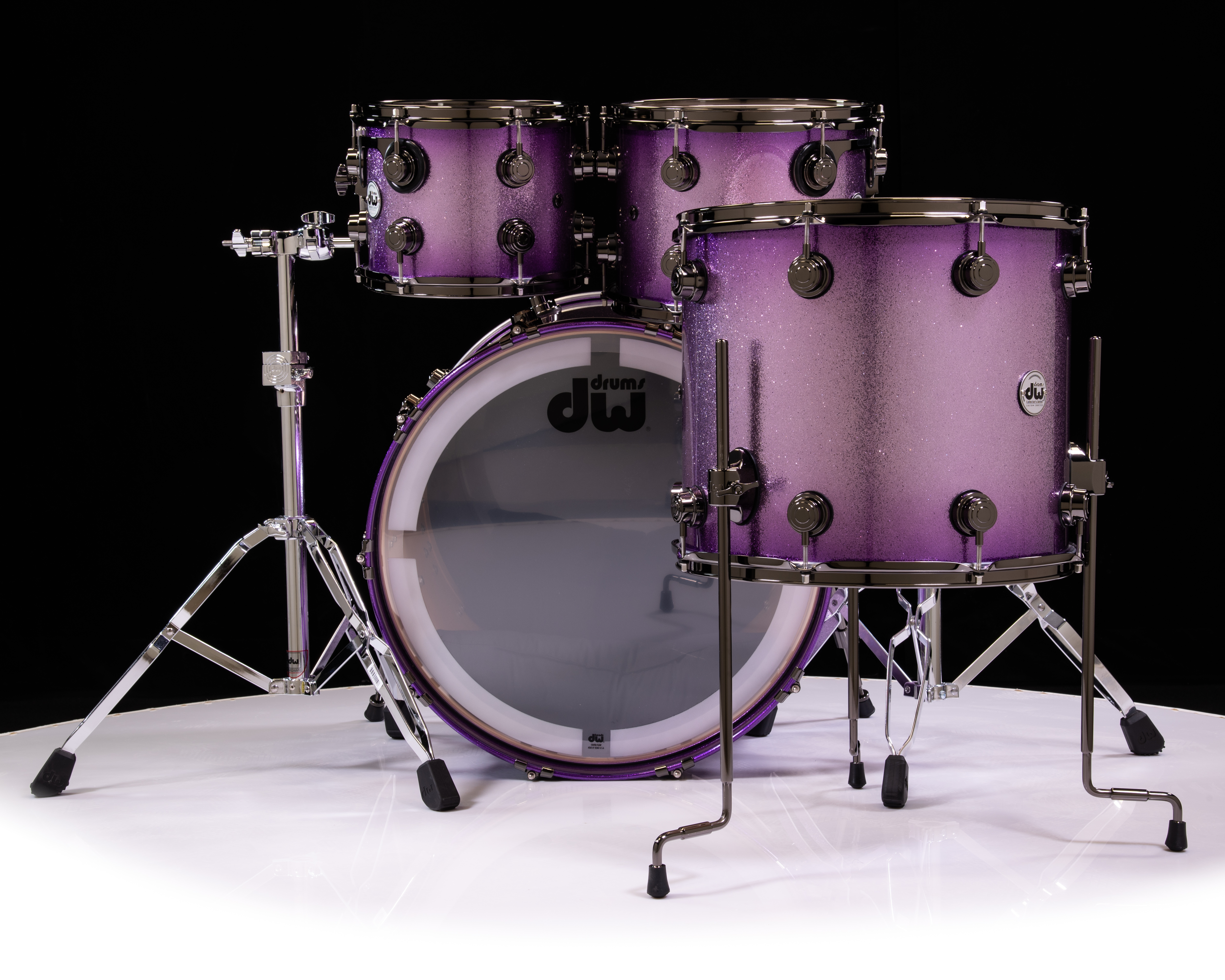 DW Collector's 4pc SSC Maple Kit- Lavender Glitz w/ Black
