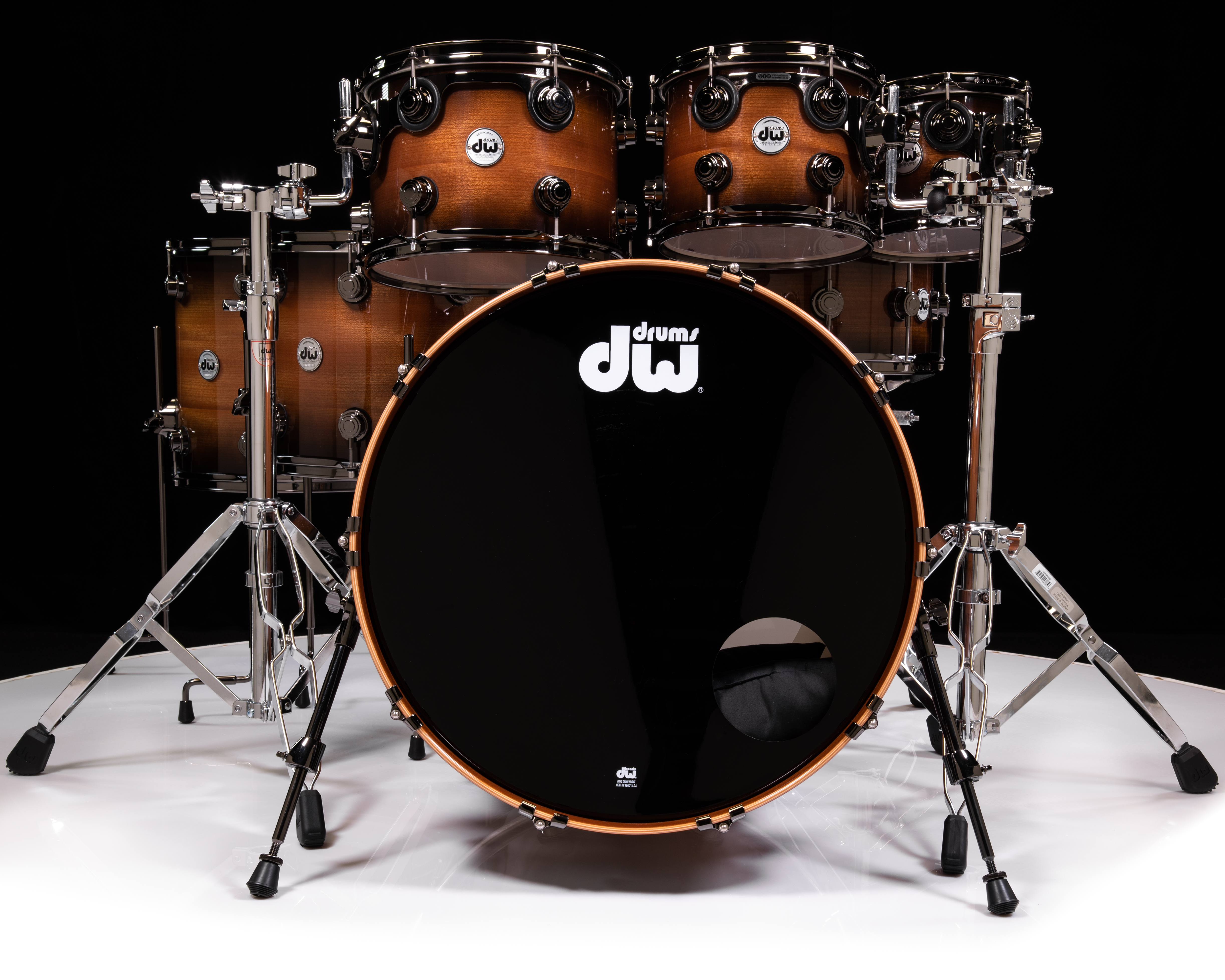 DW Collector's 7pc Mahogany Spruce - Candy Black Burst w/ Black