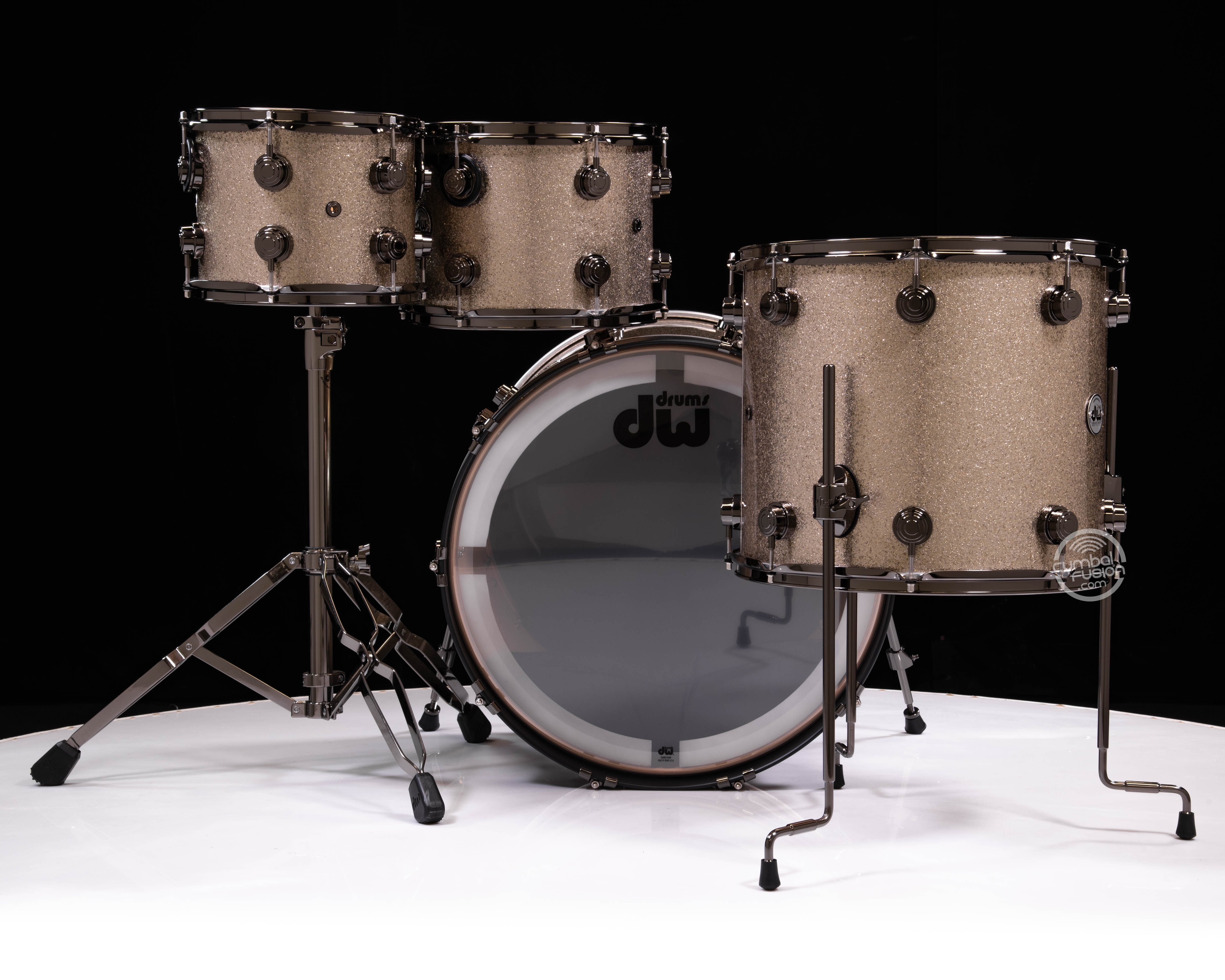 DW Collector's 4pc SSC Maple Kit Nickel Sparkle Glass w