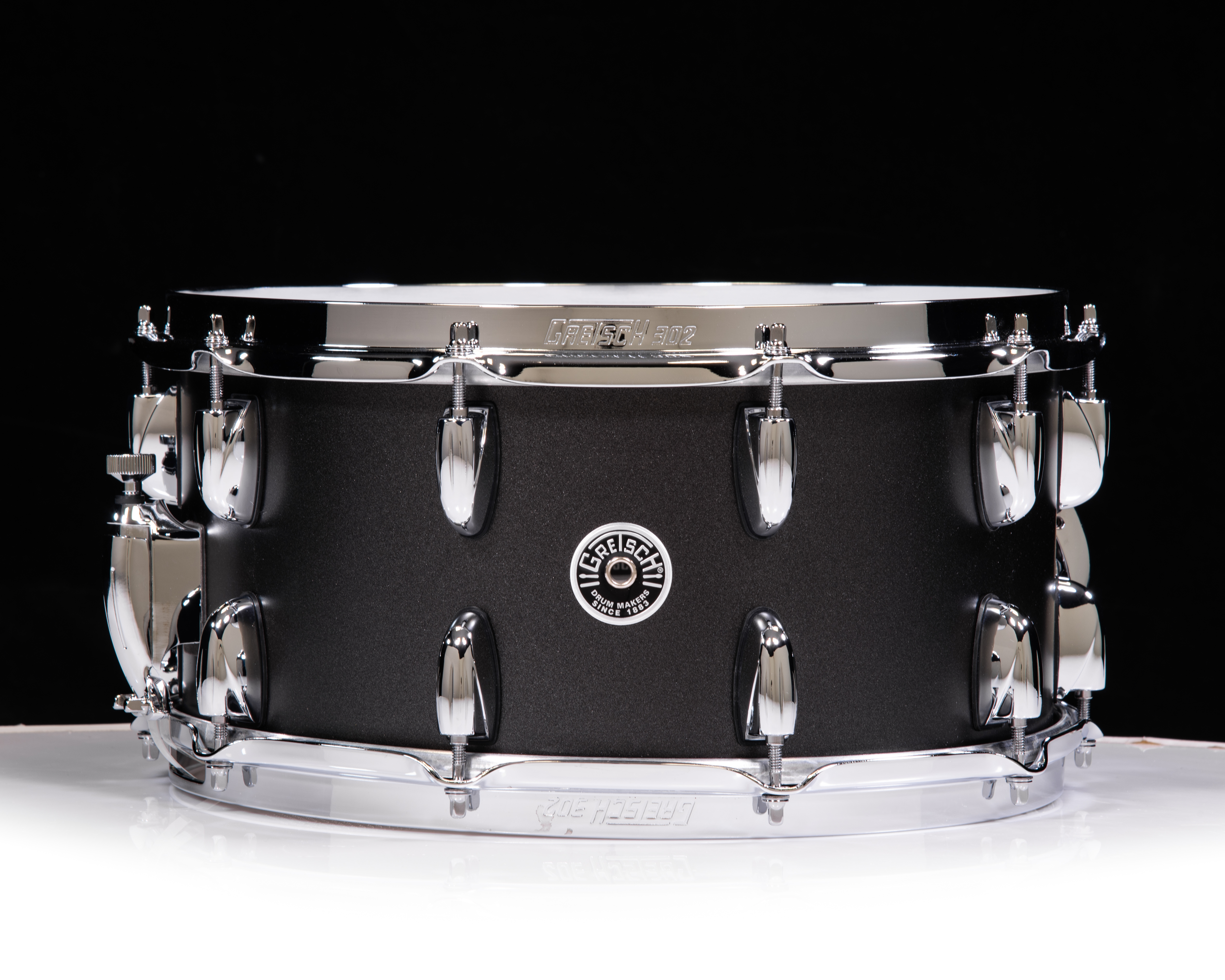 Gretsch Brooklyn 7x14 Satin Oil Snare Drum - Satin Black Metallic