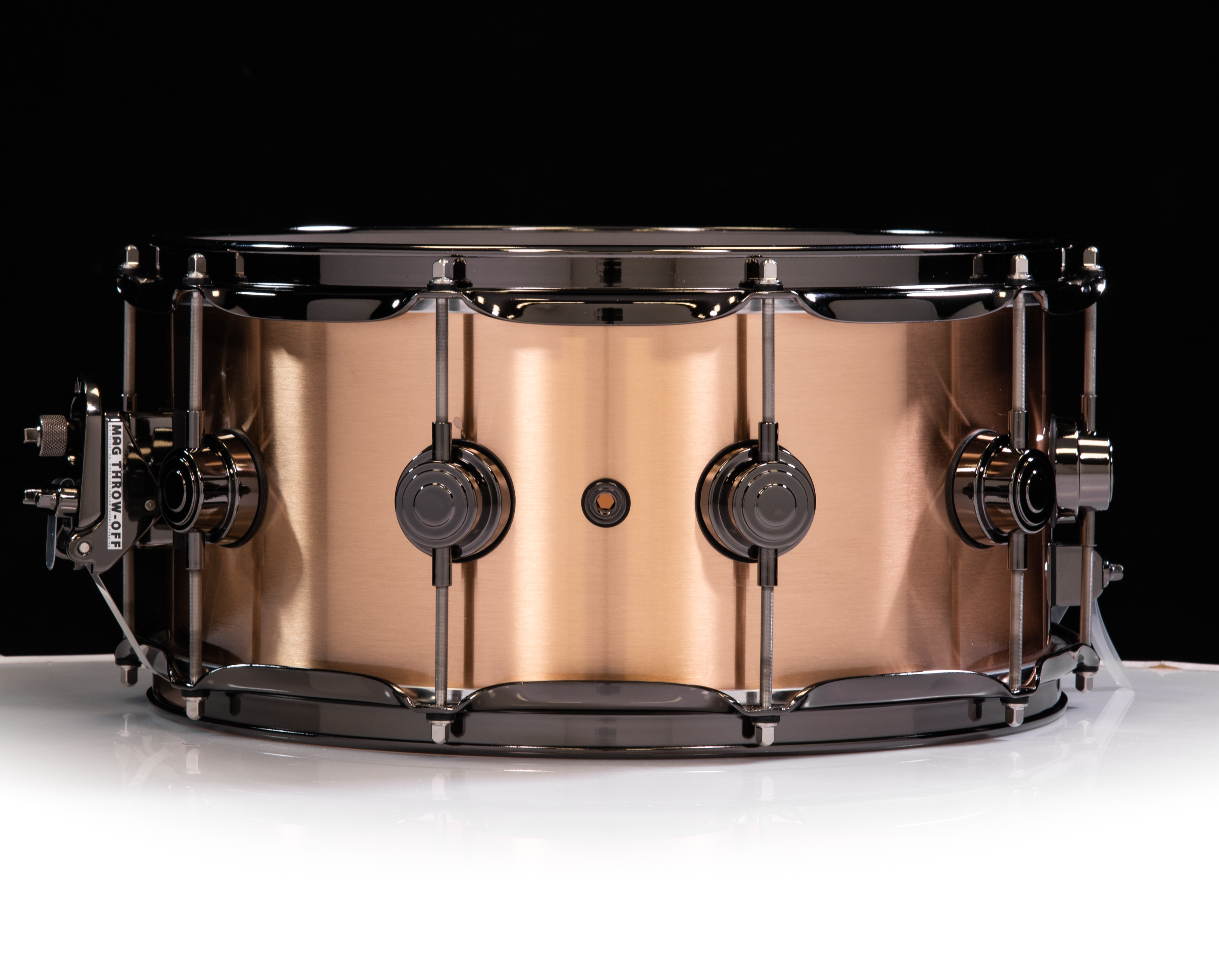 DW Collector's 6.5x14 Brushed Bronze Snare Drum with Black Nickel