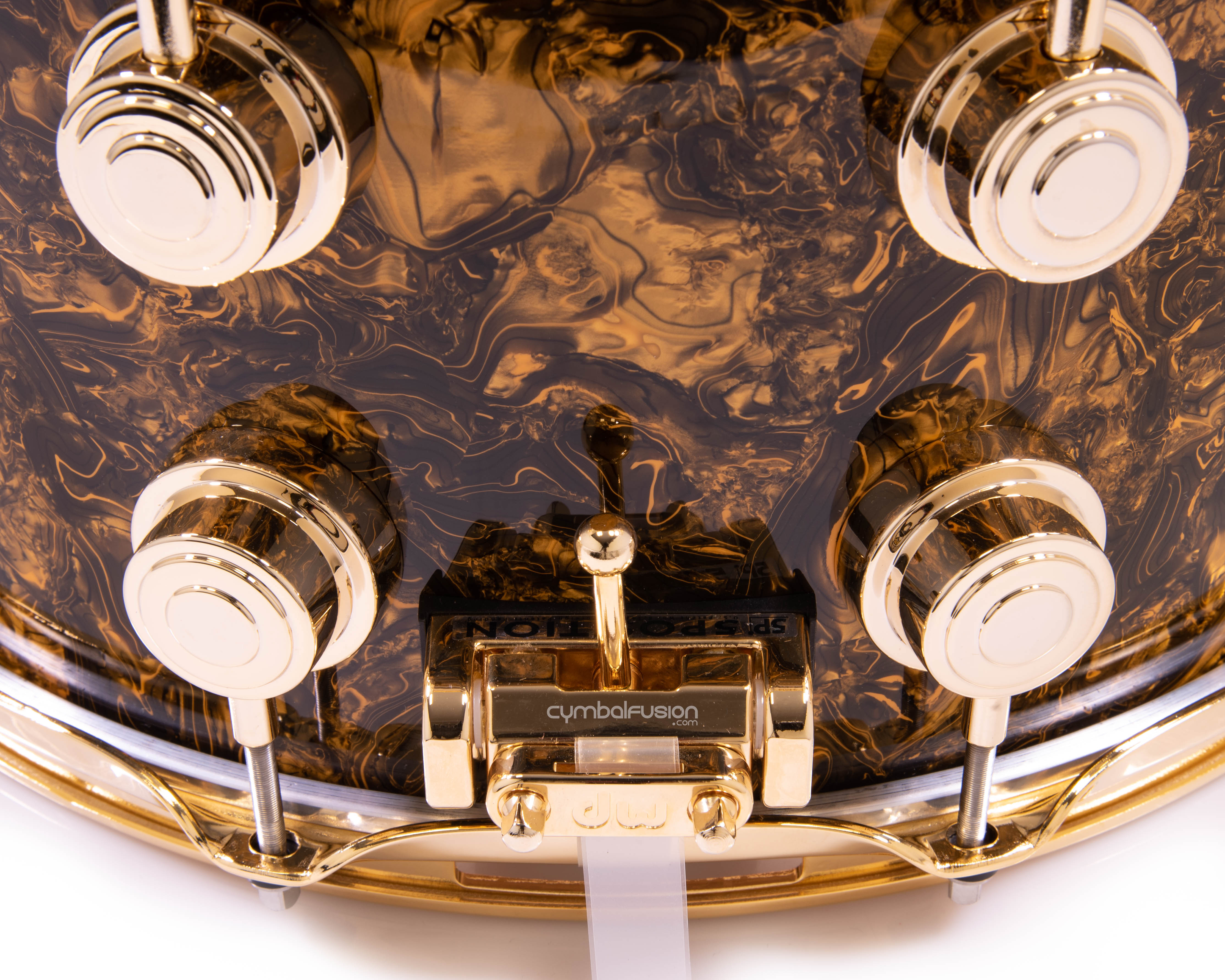 DW Collector's Maple SSC Maple 8x14 Snare Drum - Gold Abalone