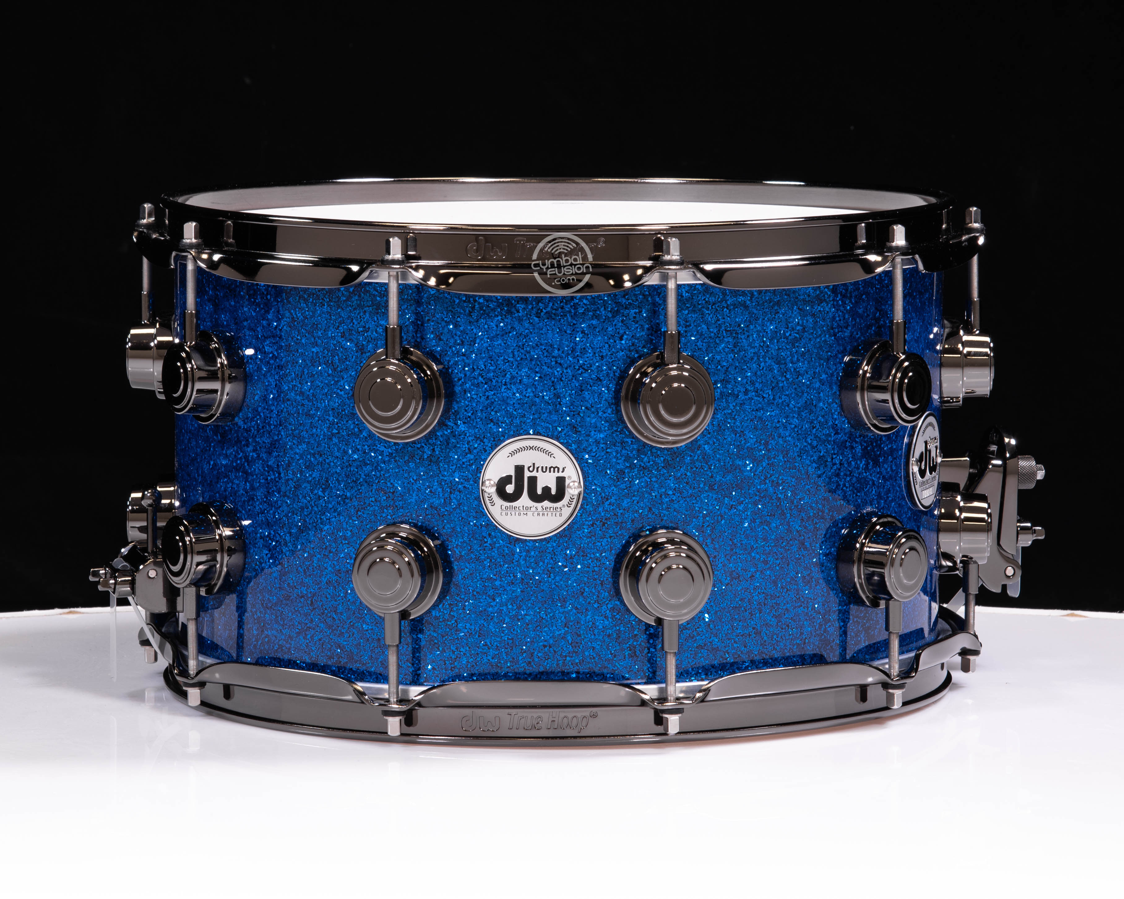 DW Collector's SSC Maple 8x Snare   Blue Glass w/Black Nickel HW