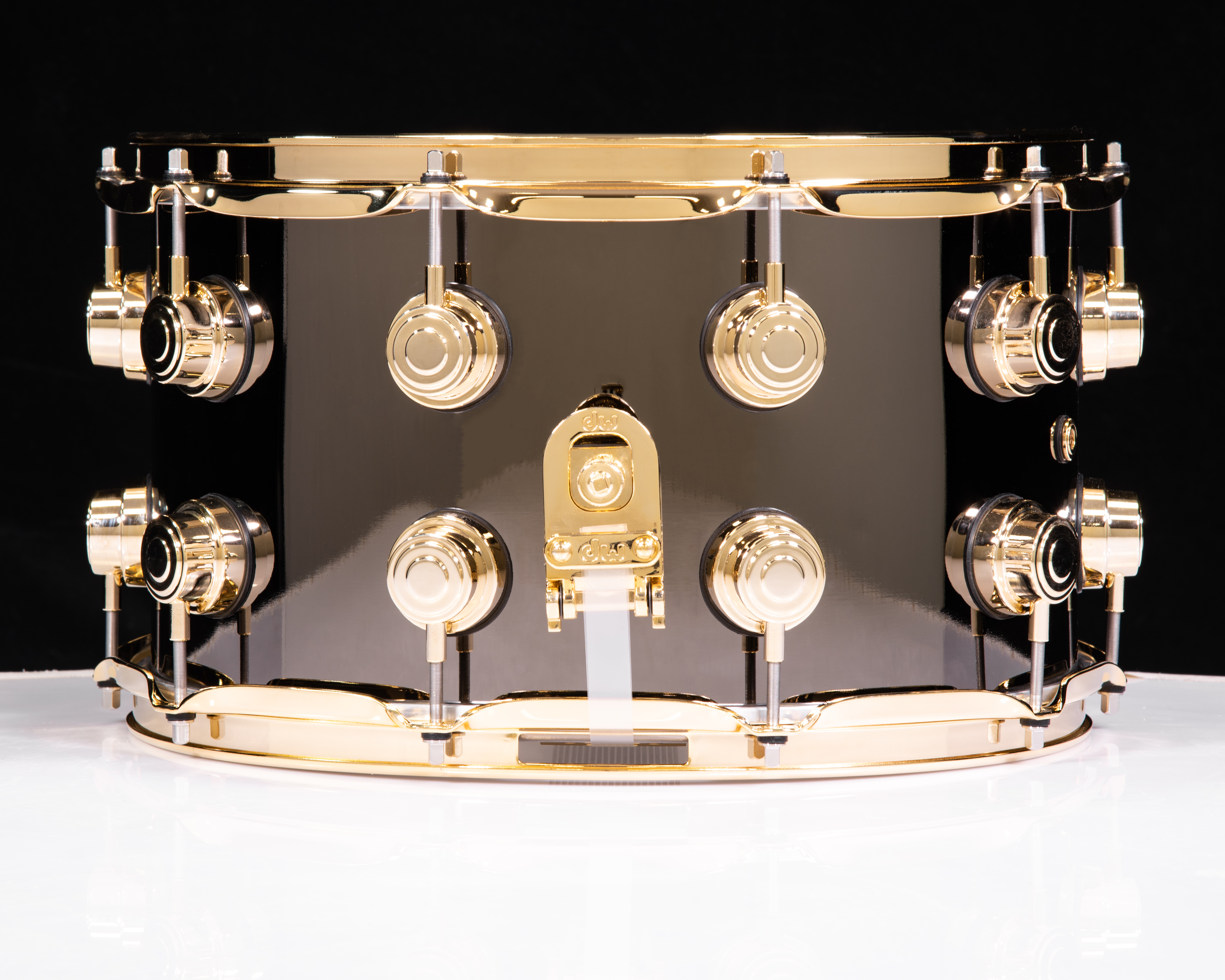 DW Collector's Series 8x14 Black Nickel over Brass Snare Gold