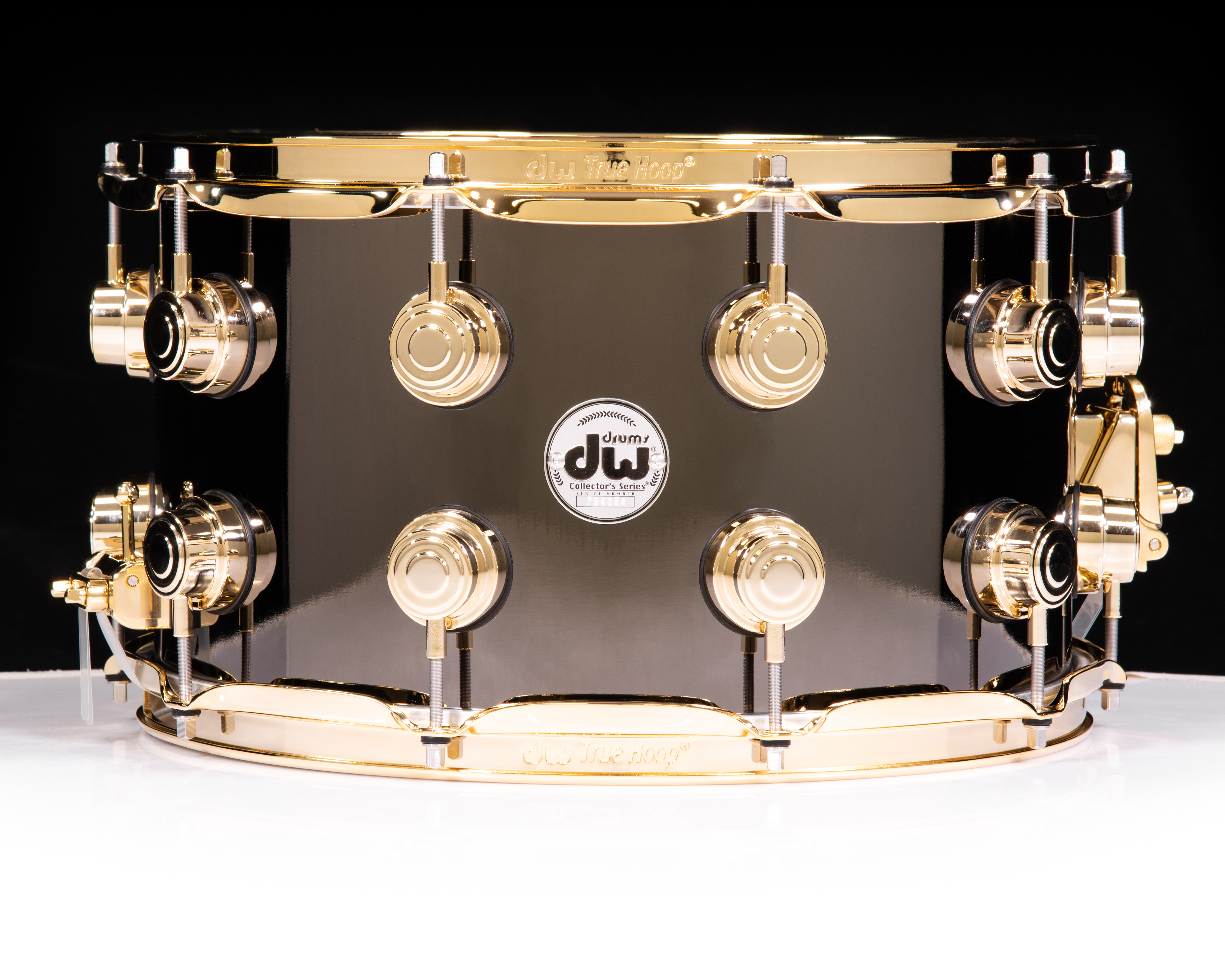 DW Collector's Series 8x14 Black Nickel over Brass Snare Gold
