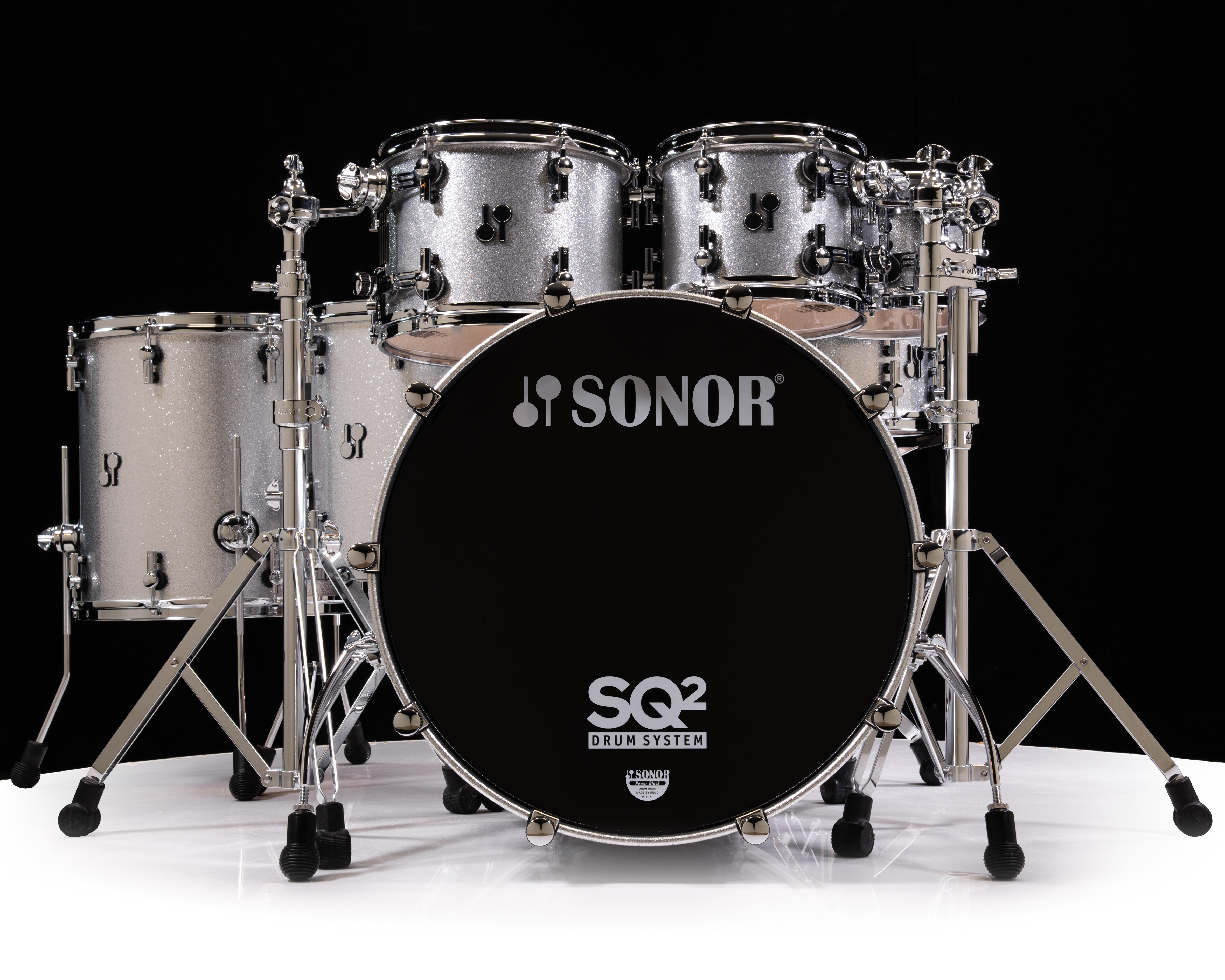 soor ploom 2y セット Sonor SQ2 7pc Maple Drum Set - Silver Sparkle Lacquer