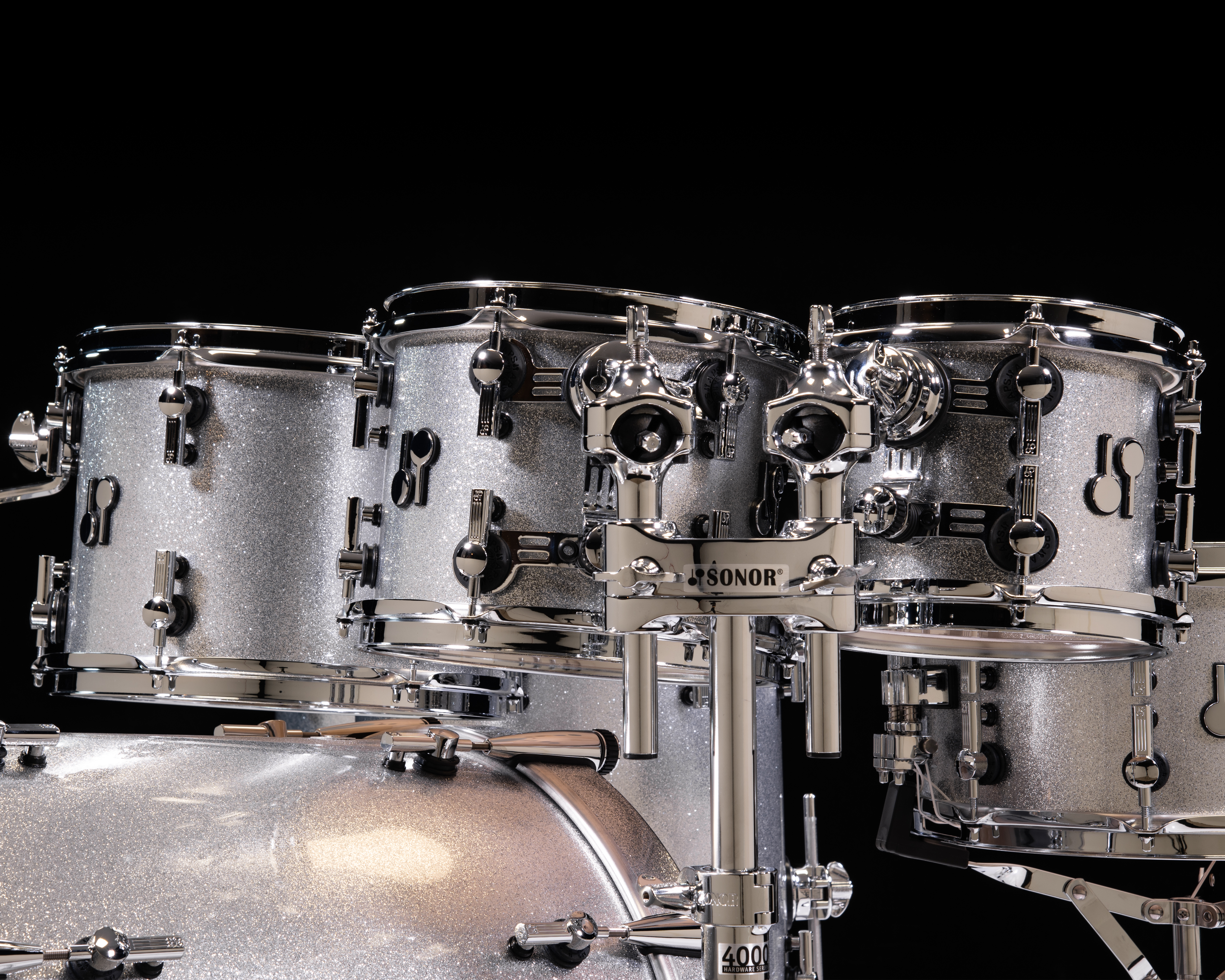 Sonor SQ2 7pc Maple Drum Set - Silver Sparkle Lacquer