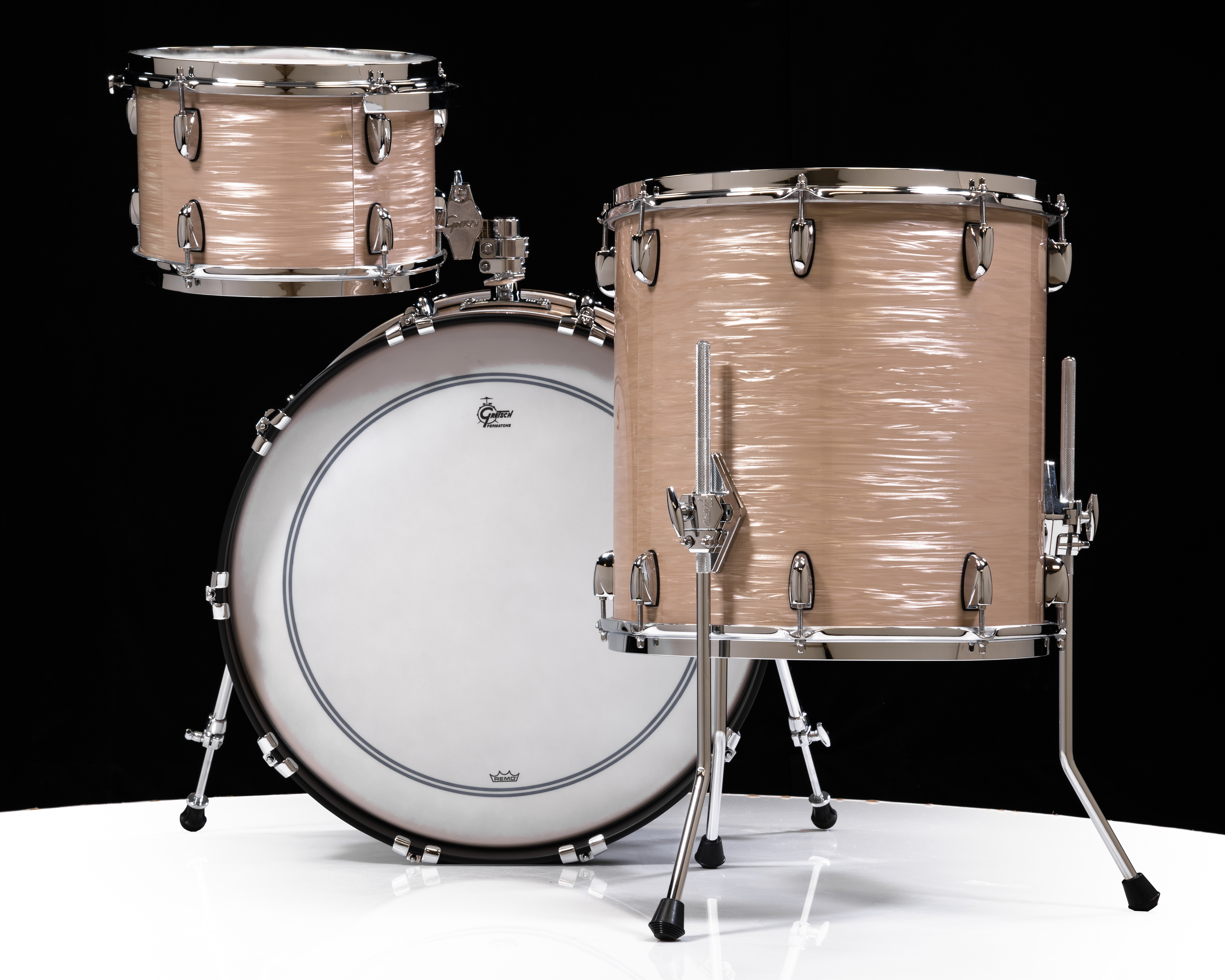 Gretsch Brooklyn 3pc Kit - Creme Oyster, w/Single Tom Mount