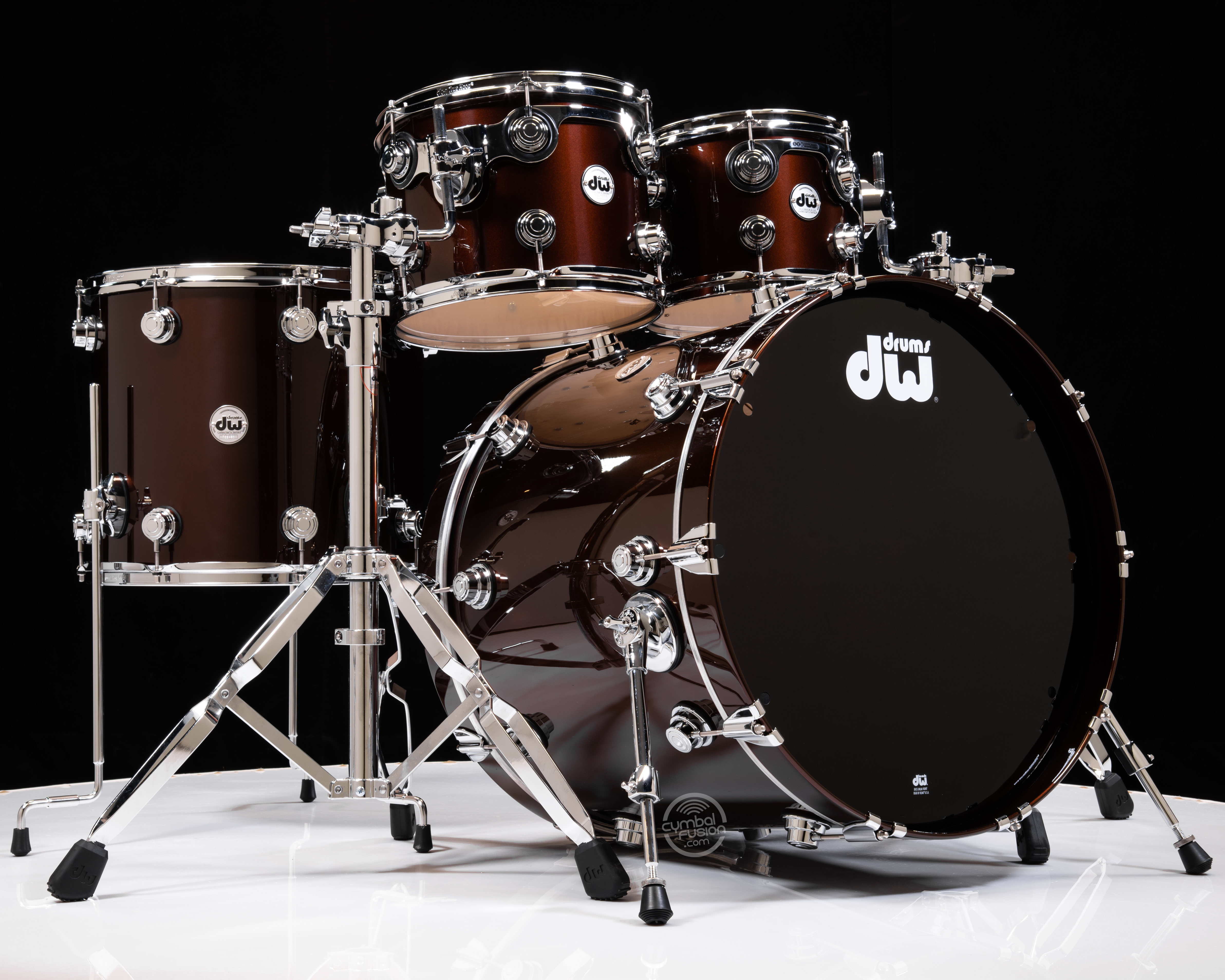 DW Collector's Maple SSC 4pc Shell Pack Root Beer Metallic Lacquer