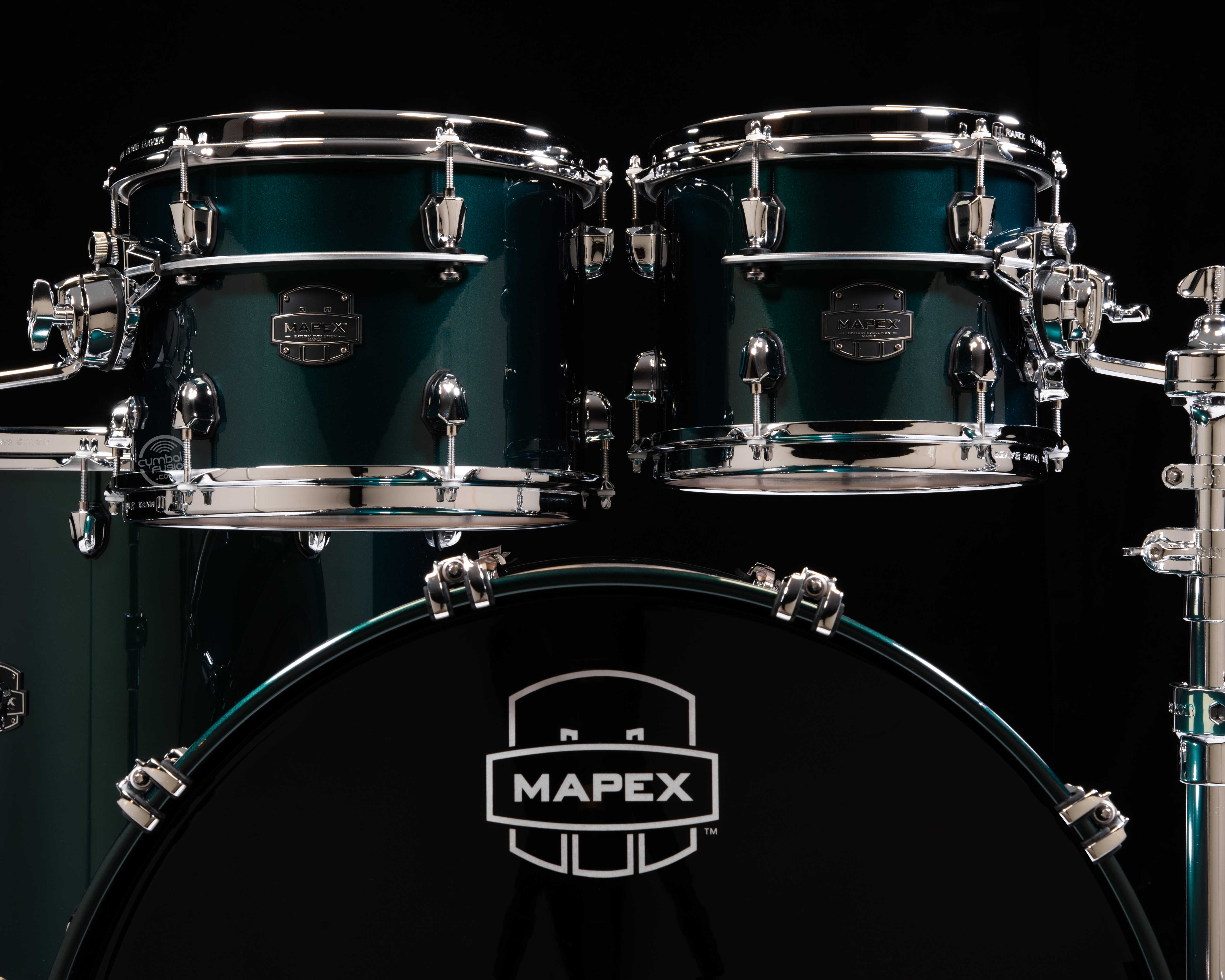 Mapex Saturn Evolution Maple/Walnut 4pc Rock Kit - Brunswick Green