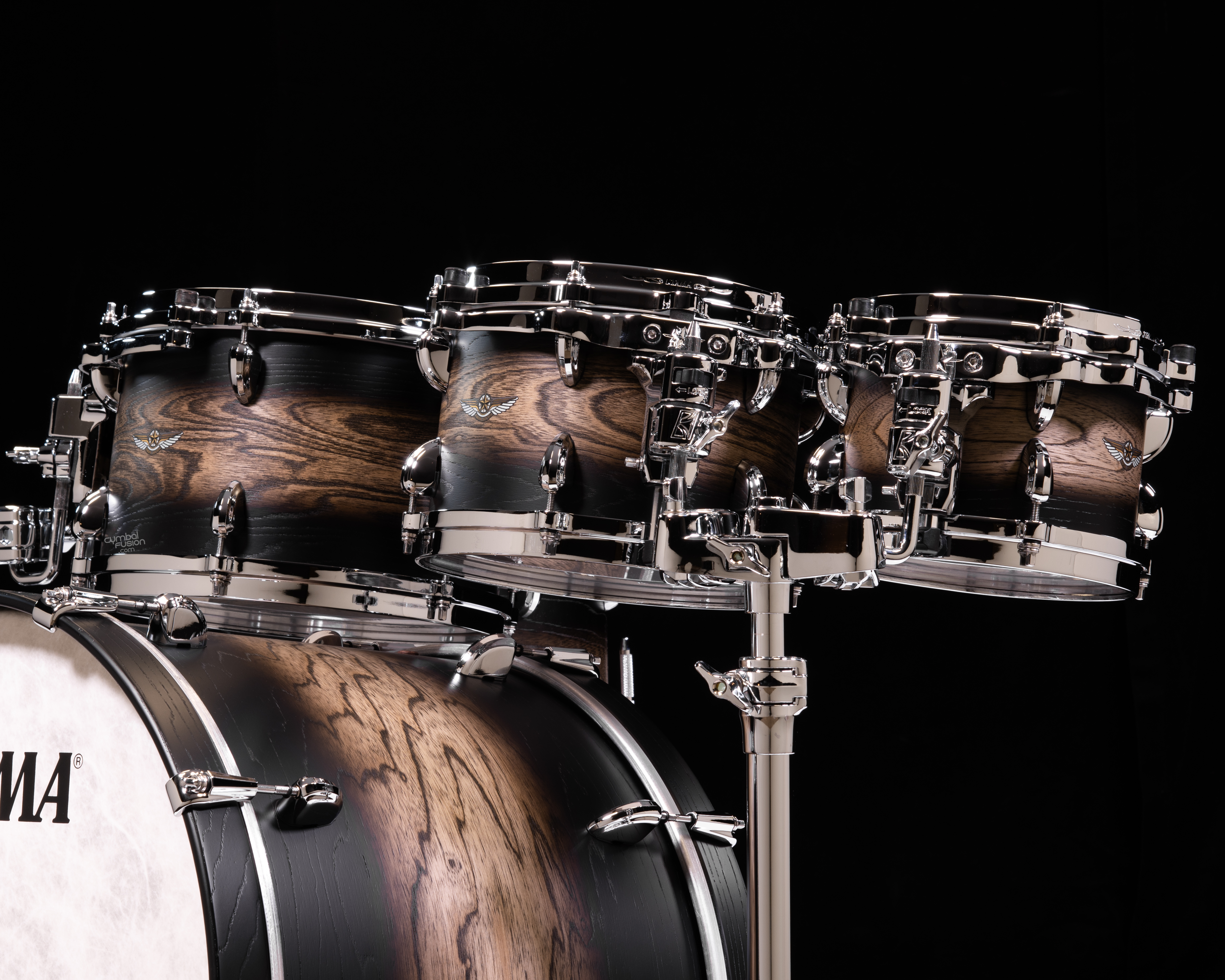 Tama Star Walnut 6pc Satin Black Japanese Sen Burst