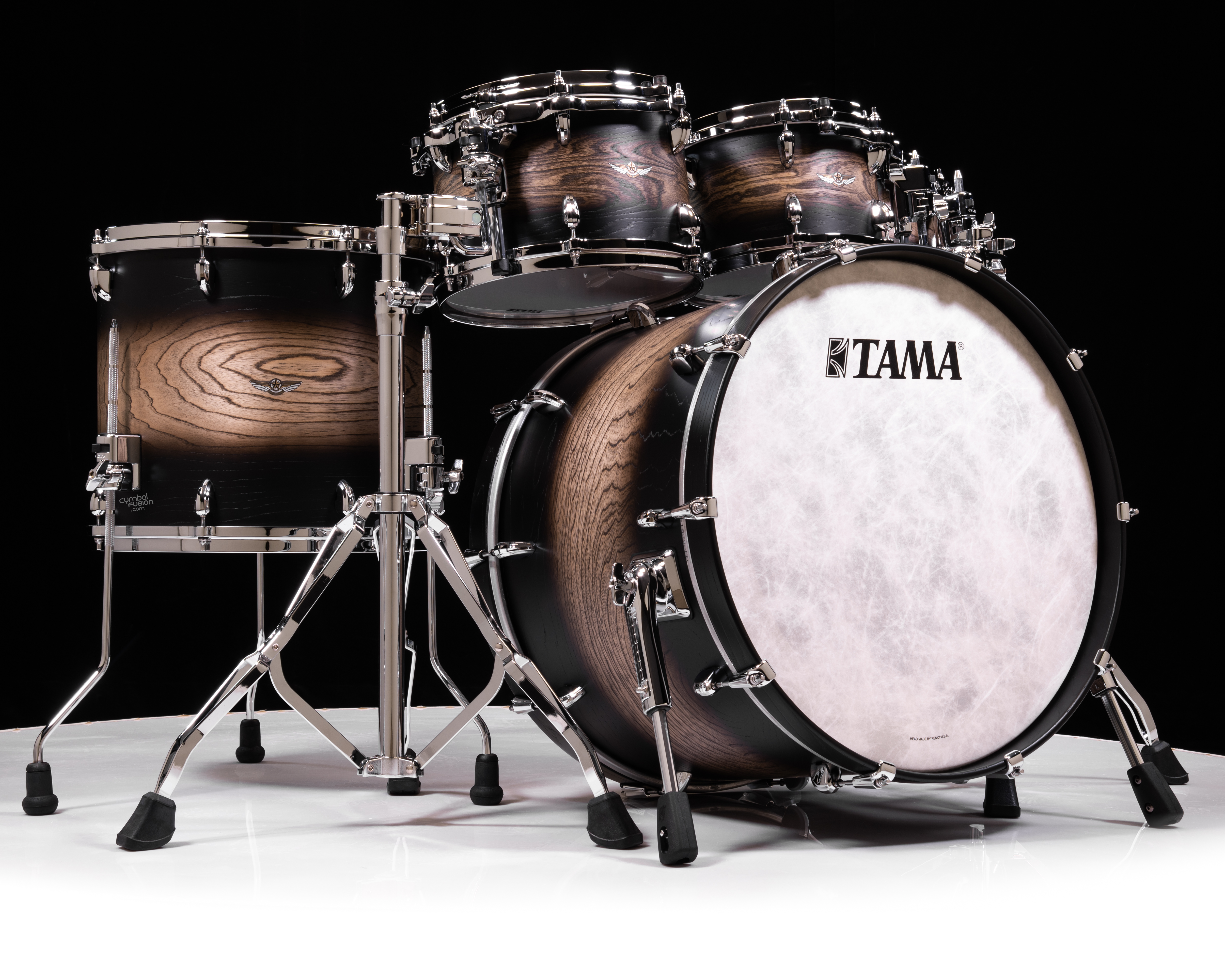 Tama Star Walnut 5pc Satin Black Japanese Sen Burst - CymbalFusion.com