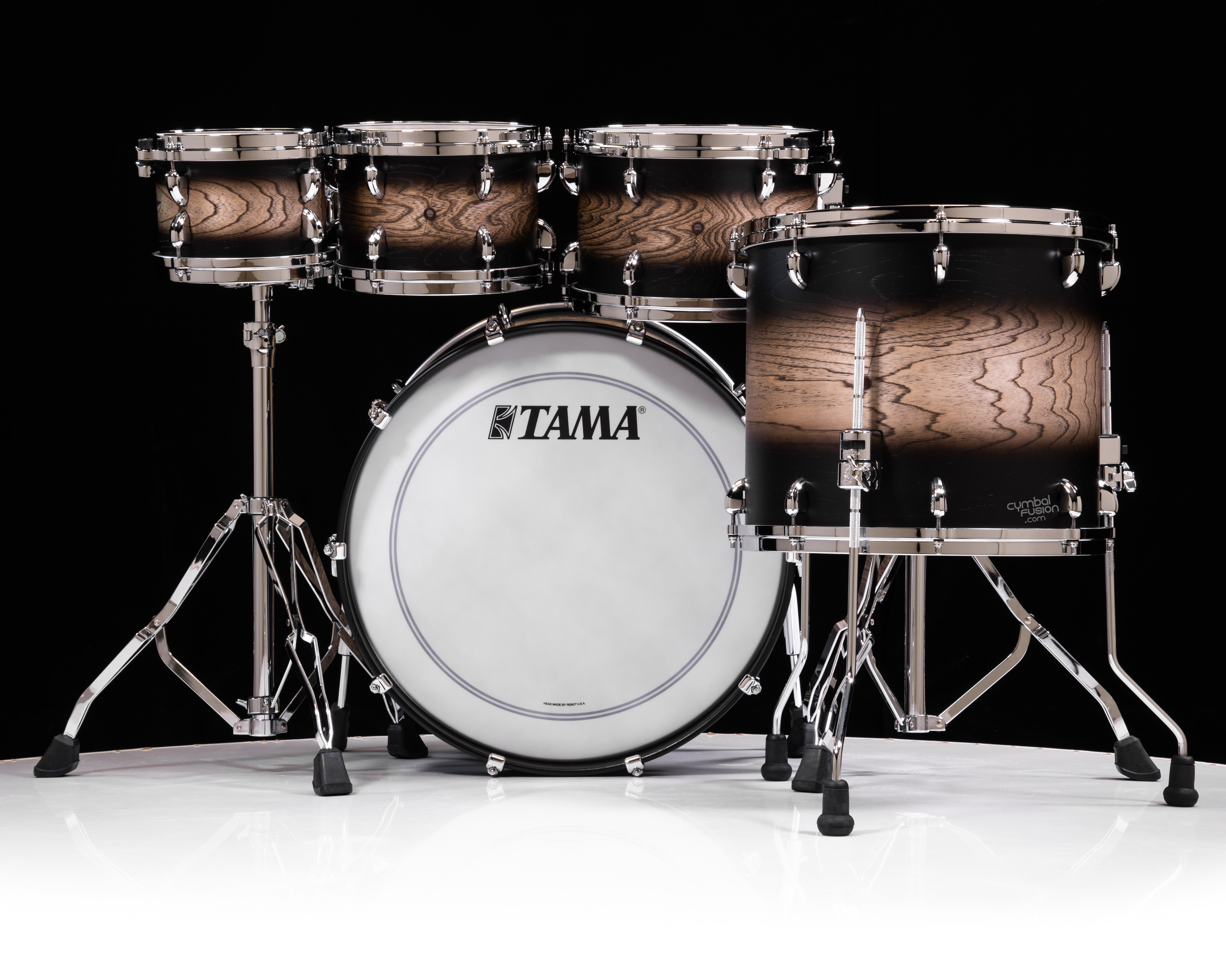 Tama Star Walnut 5pc Satin Black Japanese Sen Burst - CymbalFusion.com