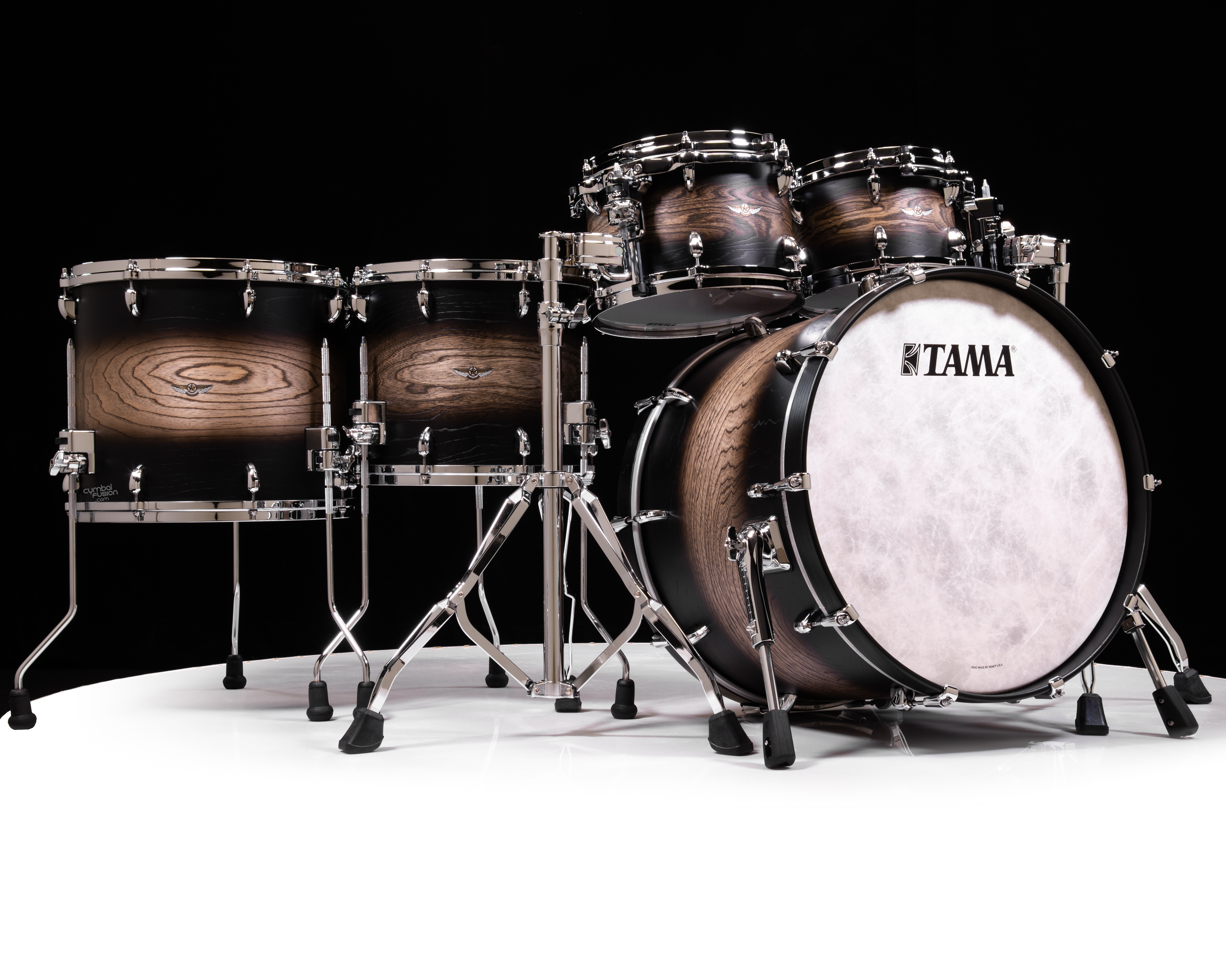 Tama Star Walnut 5pc Satin Black Japanese Sen Burst Kit- Open Box