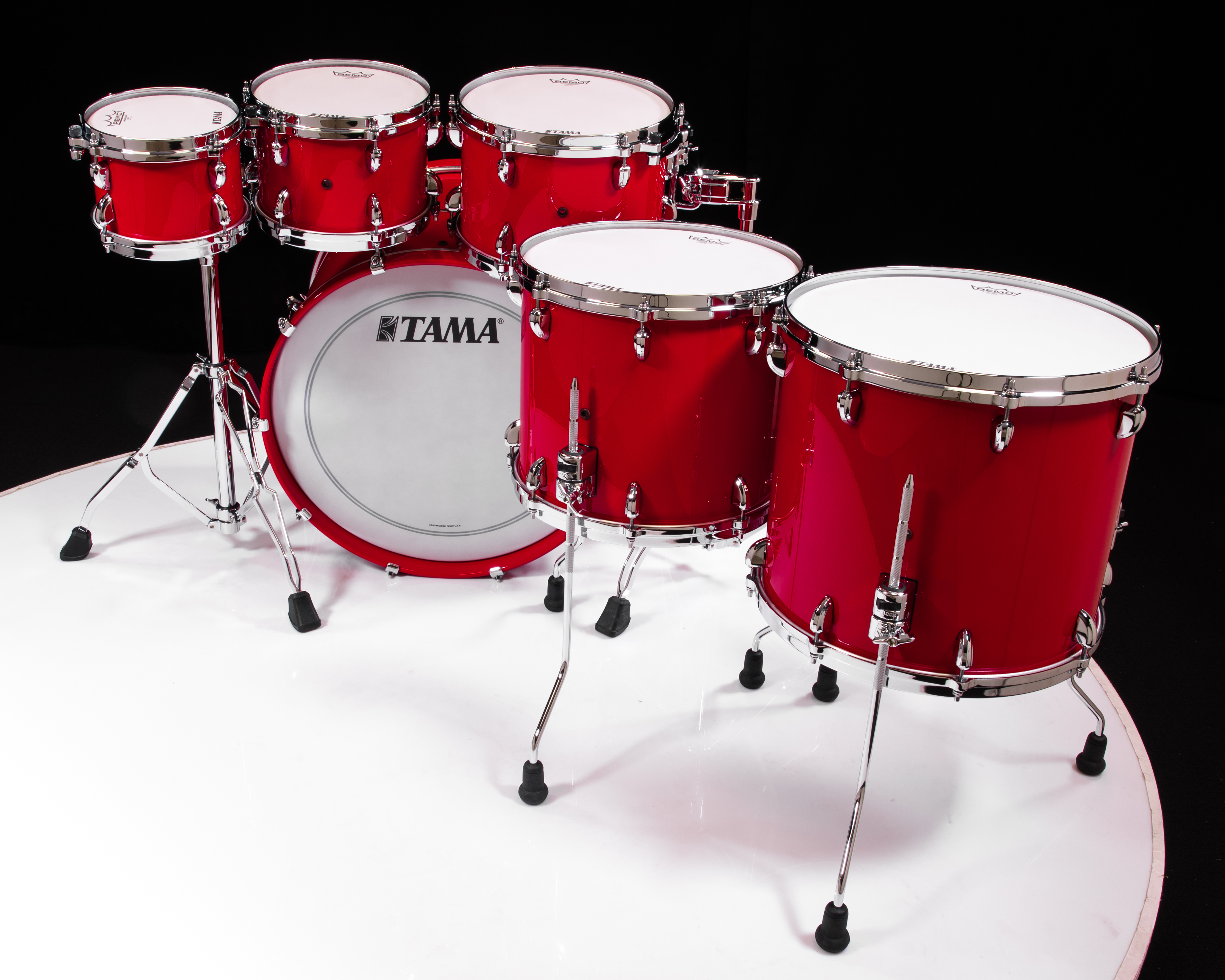 Tama Star Walnut 6pc Solid Candy Red 8/10/12/14/16/22