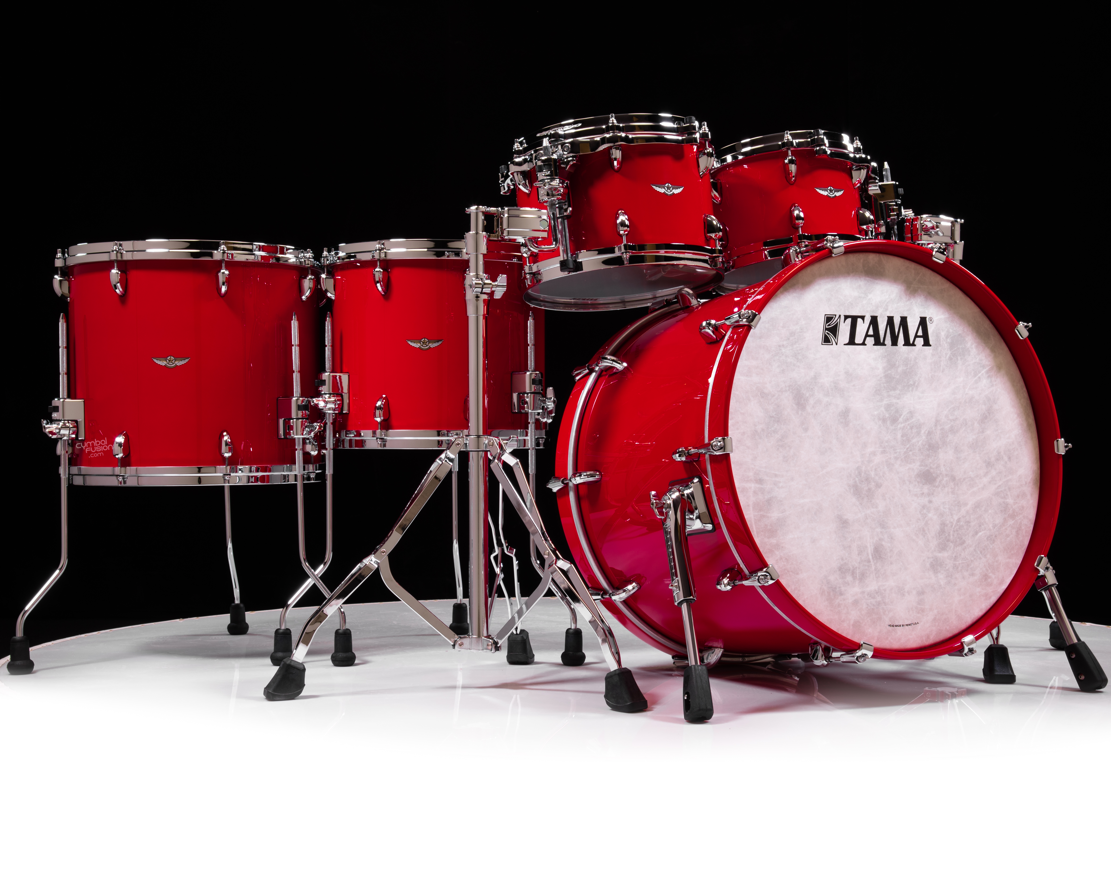 Tama Star Walnut 5pc Solid Candy Red Shell Pack 10/12/14/16/22