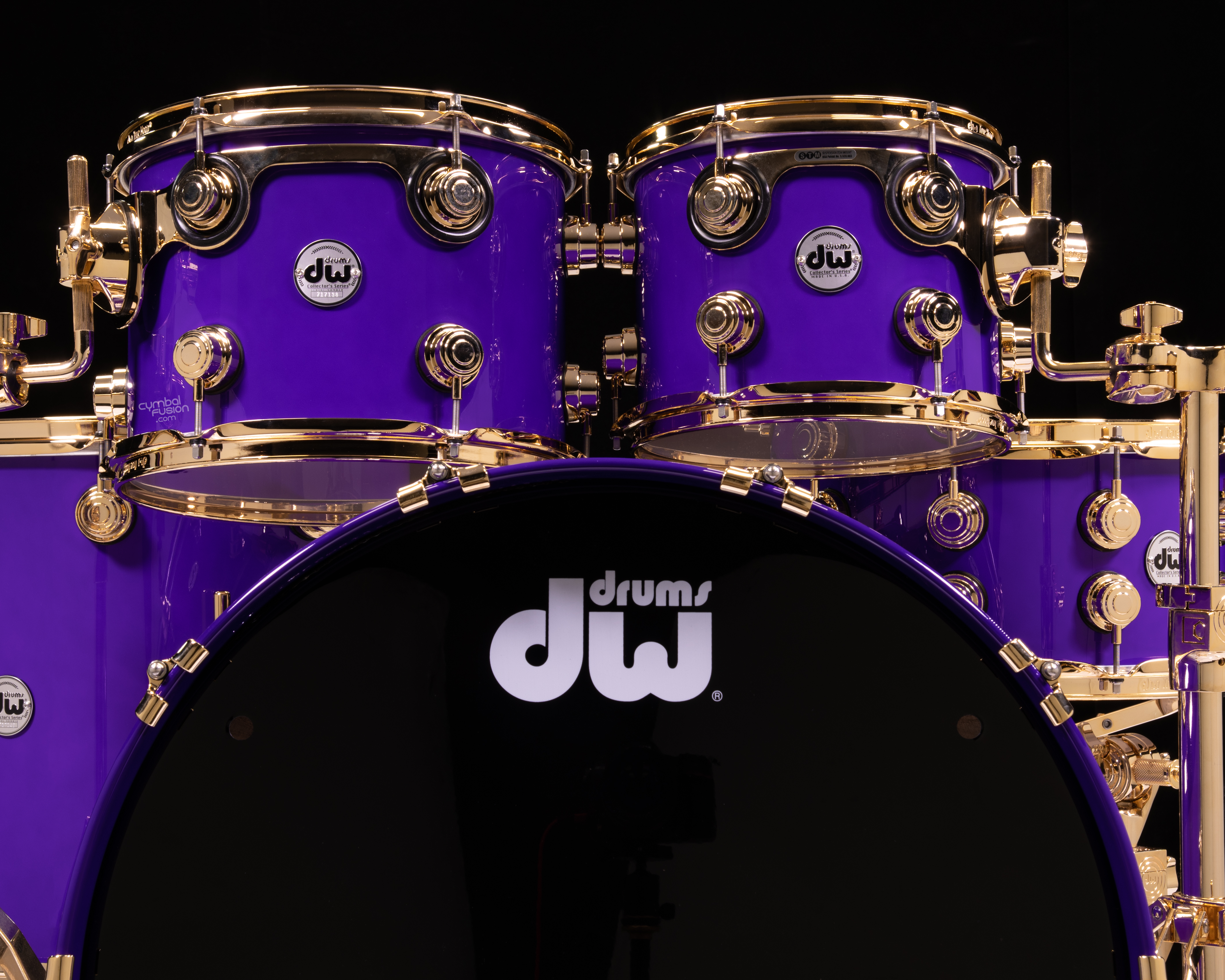 DW Collector's Cherry Mahogany 5pc Kit - Solid Ultraviolet Purple
