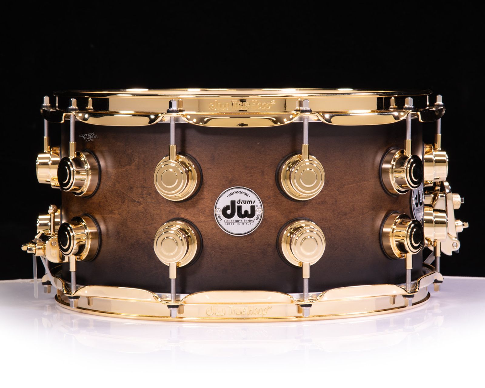 DW Collector's 7x14 SSC Maple Snare - Honey to Ebony Burst w/Gold