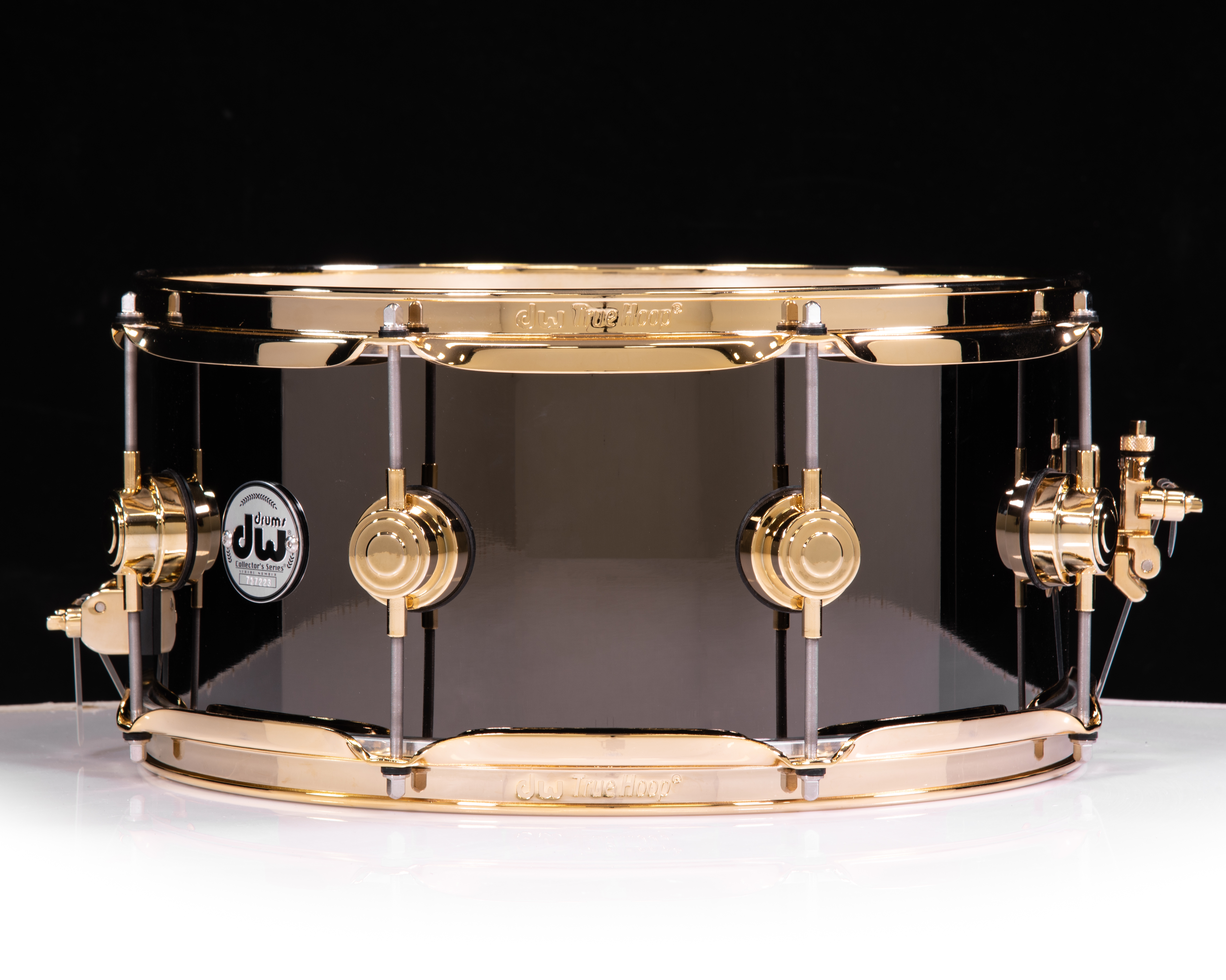 DW Collector's 6.5x14 Black Nickel over Brass 8-Lug Snare w/Gold