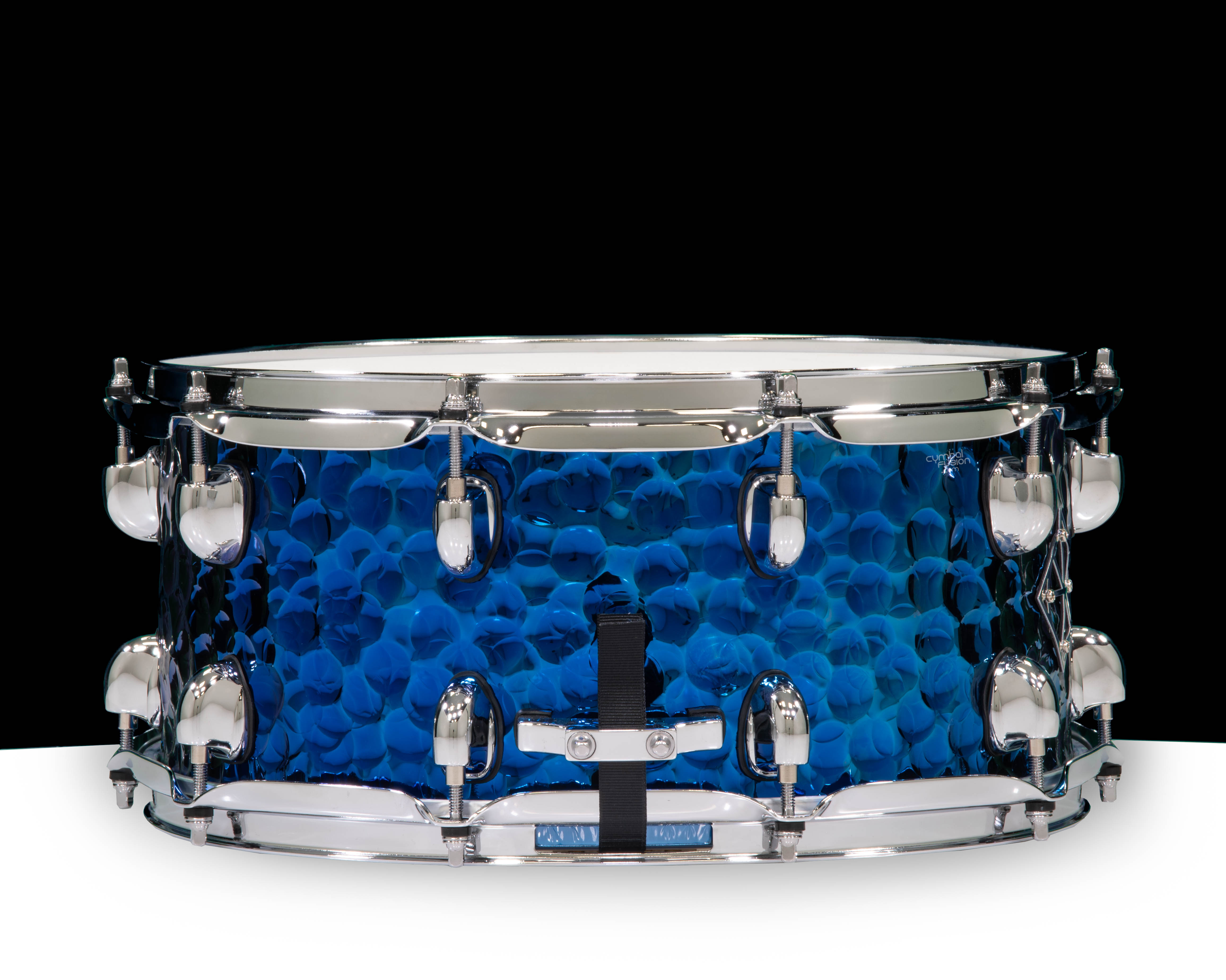 Dixon Cornerstone 6.5x14 Hammered Steel Snare - Blue Titanium