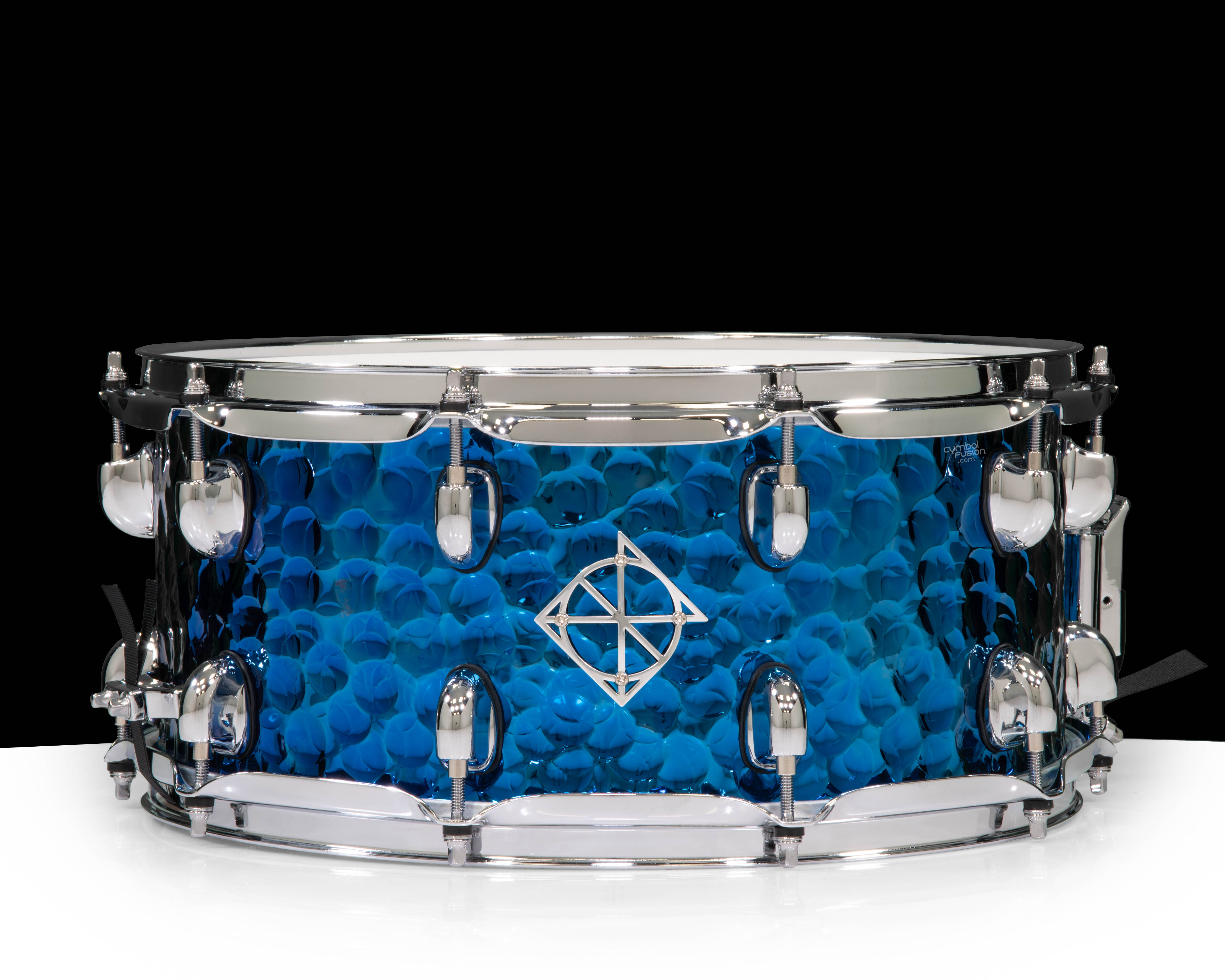 Dixon Cornerstone 6.5x14 Hammered Steel Snare - Blue Titanium